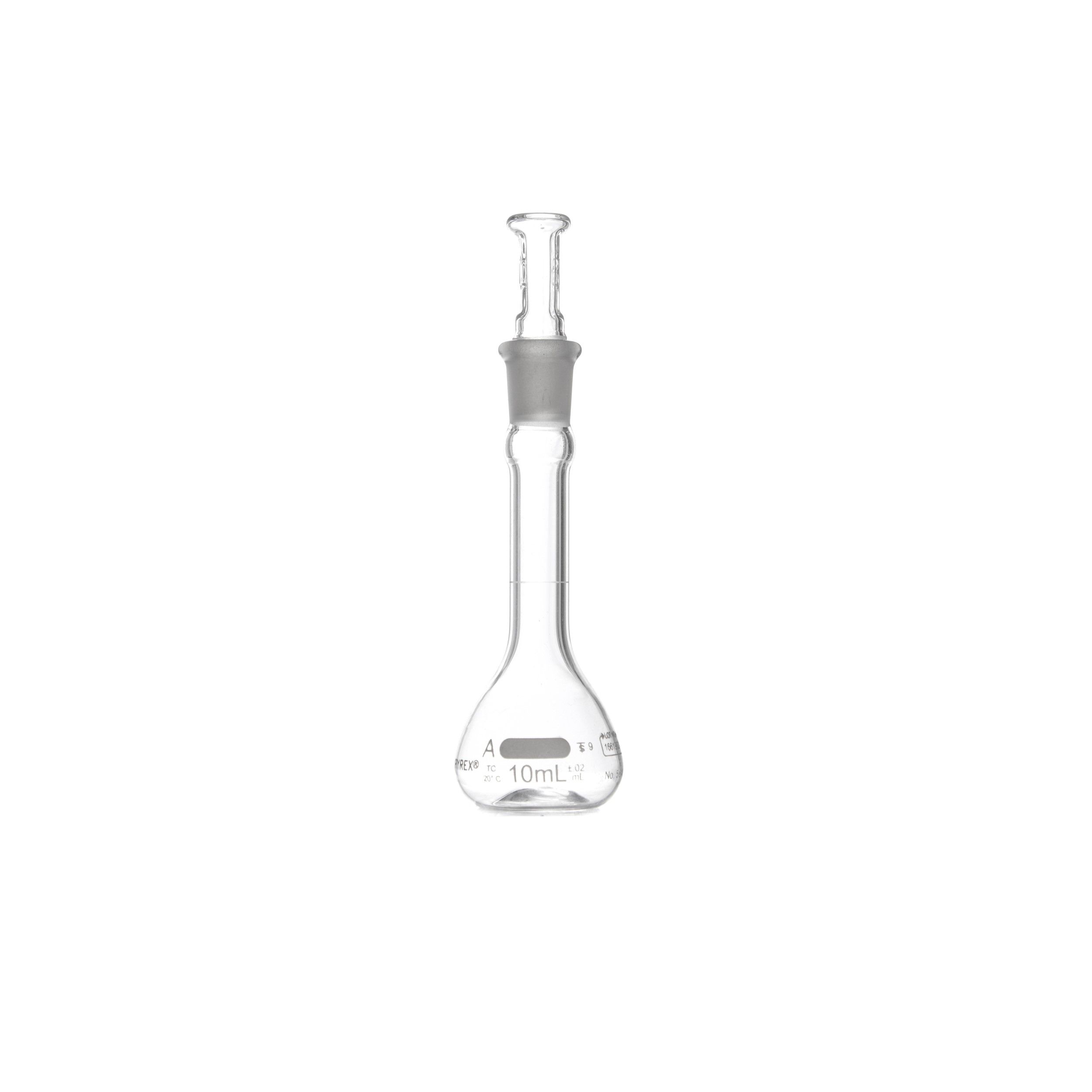 MATRAZ VOLUMÉTRICO DE 10ml CLASE A ASTM. PYREX