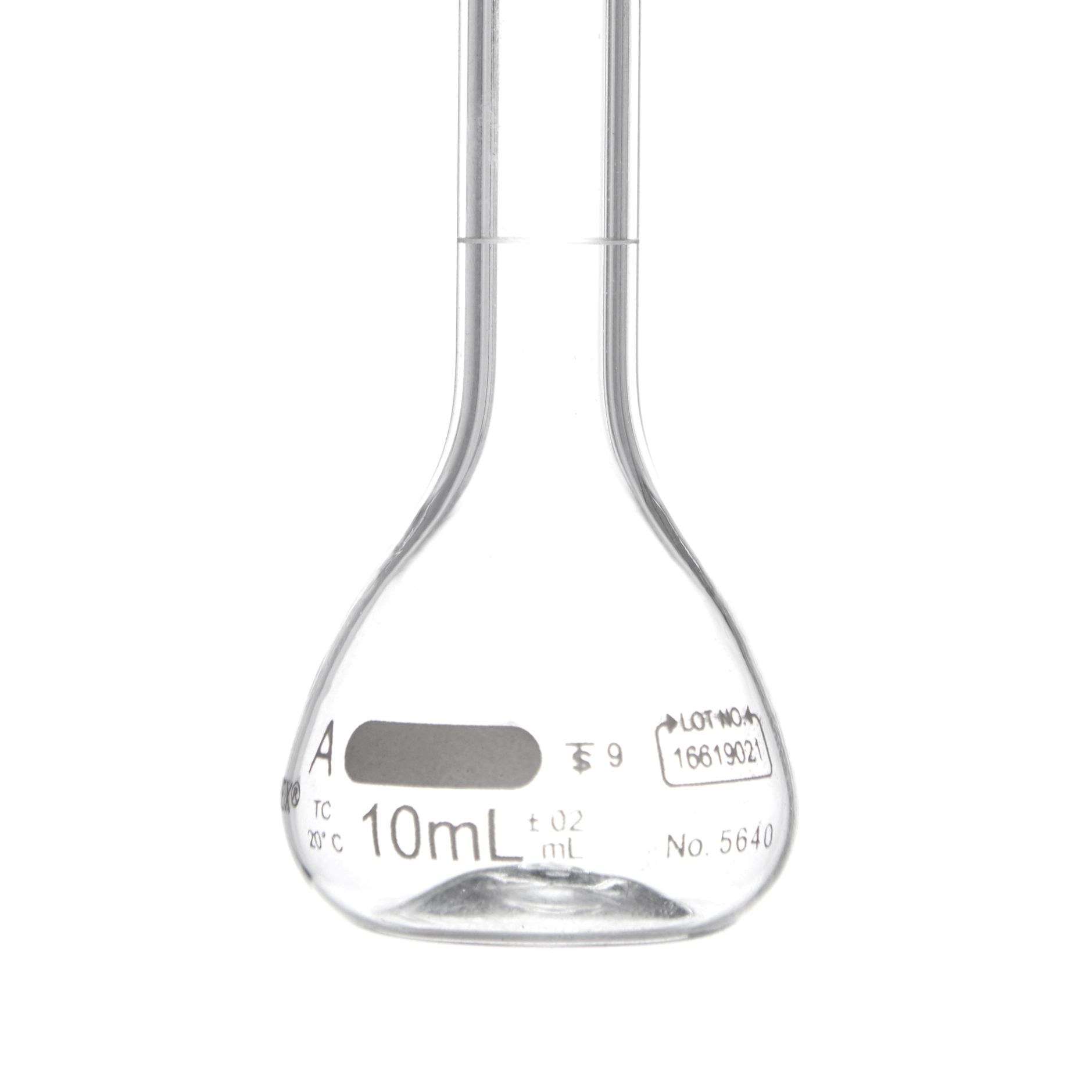 MATRAZ VOLUMÉTRICO DE 10ml CLASE A ASTM. PYREX