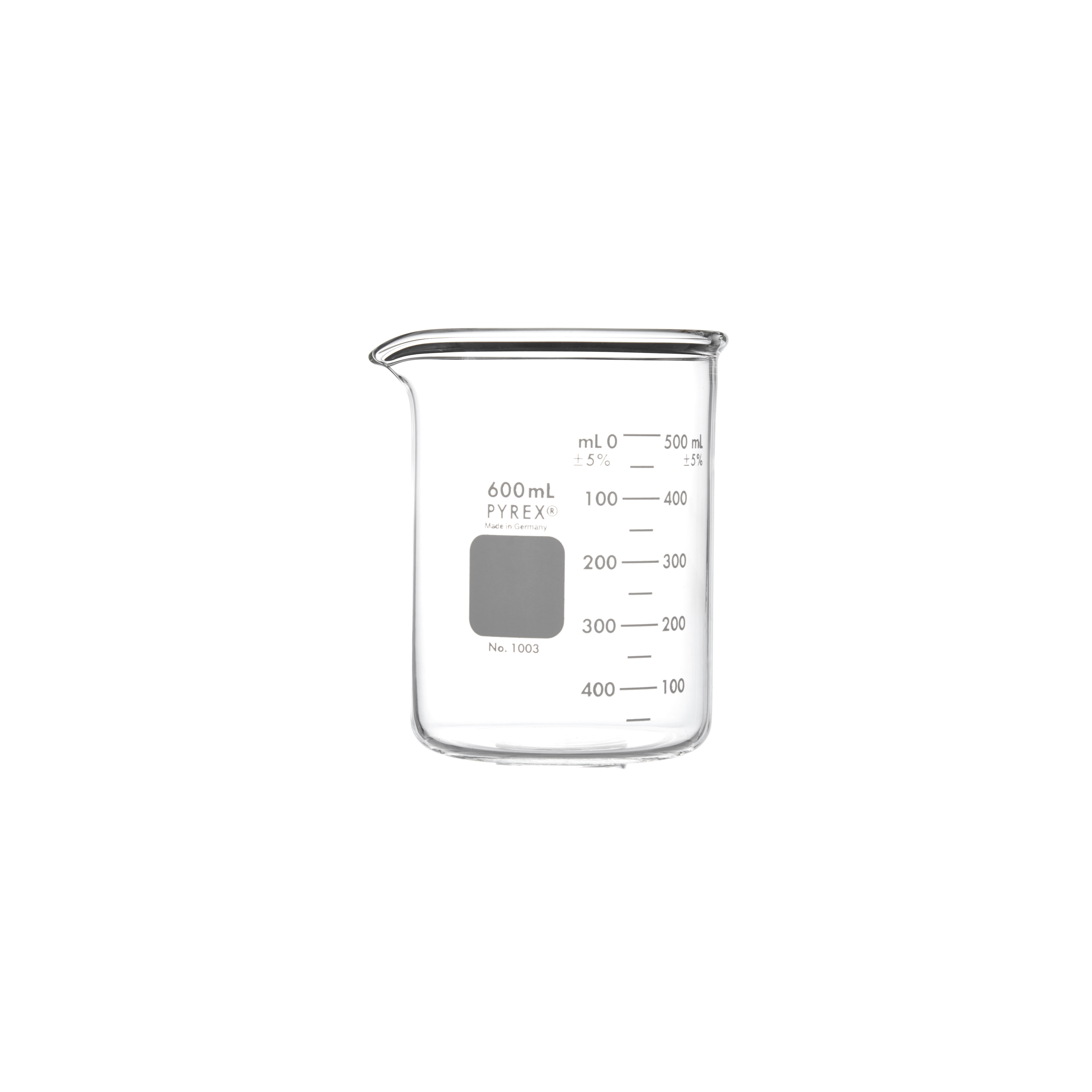 VASO DE PRECIPITADO DE 600ml DE USO RUDO. PYREX