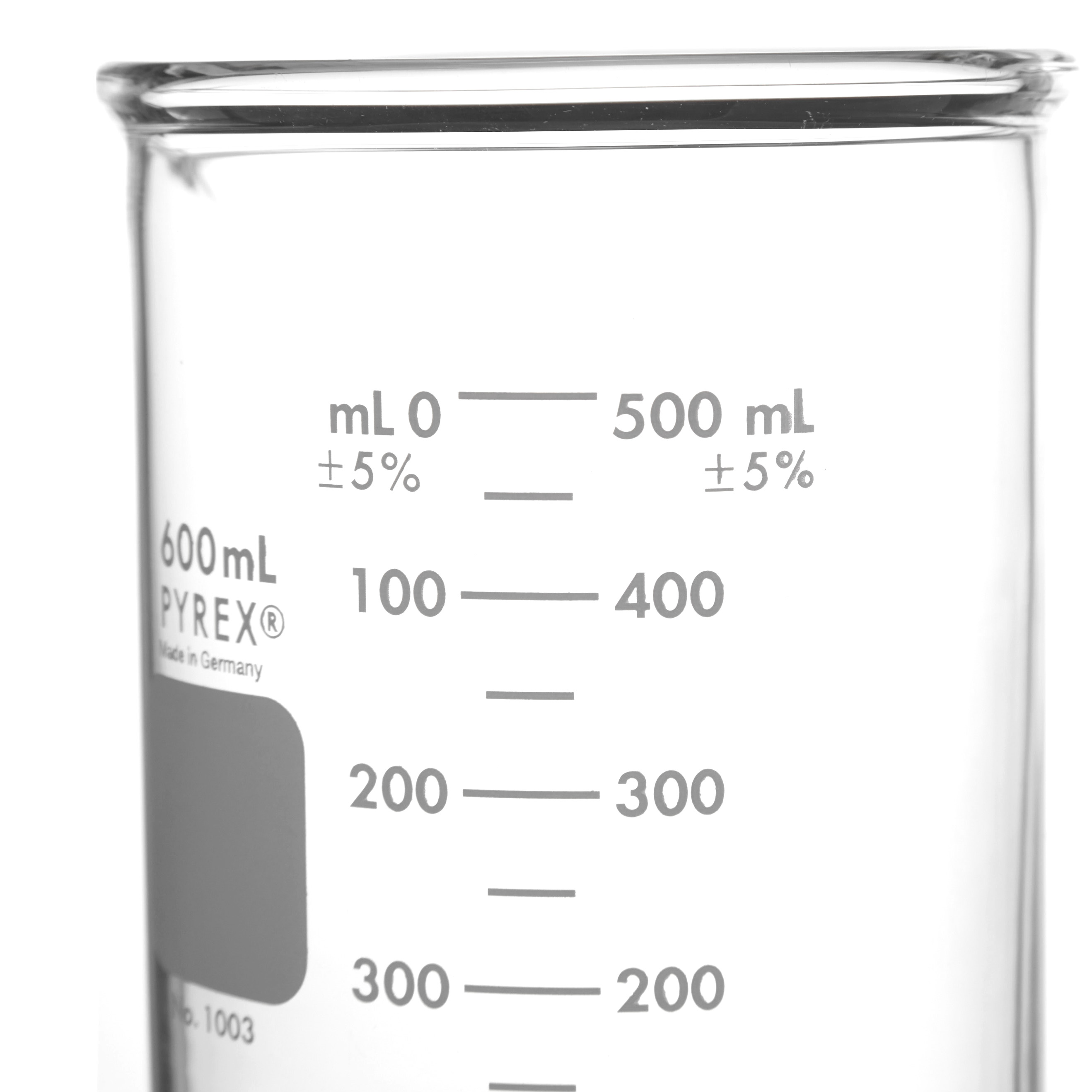 VASO DE PRECIPITADO DE 600ml DE USO RUDO. PYREX