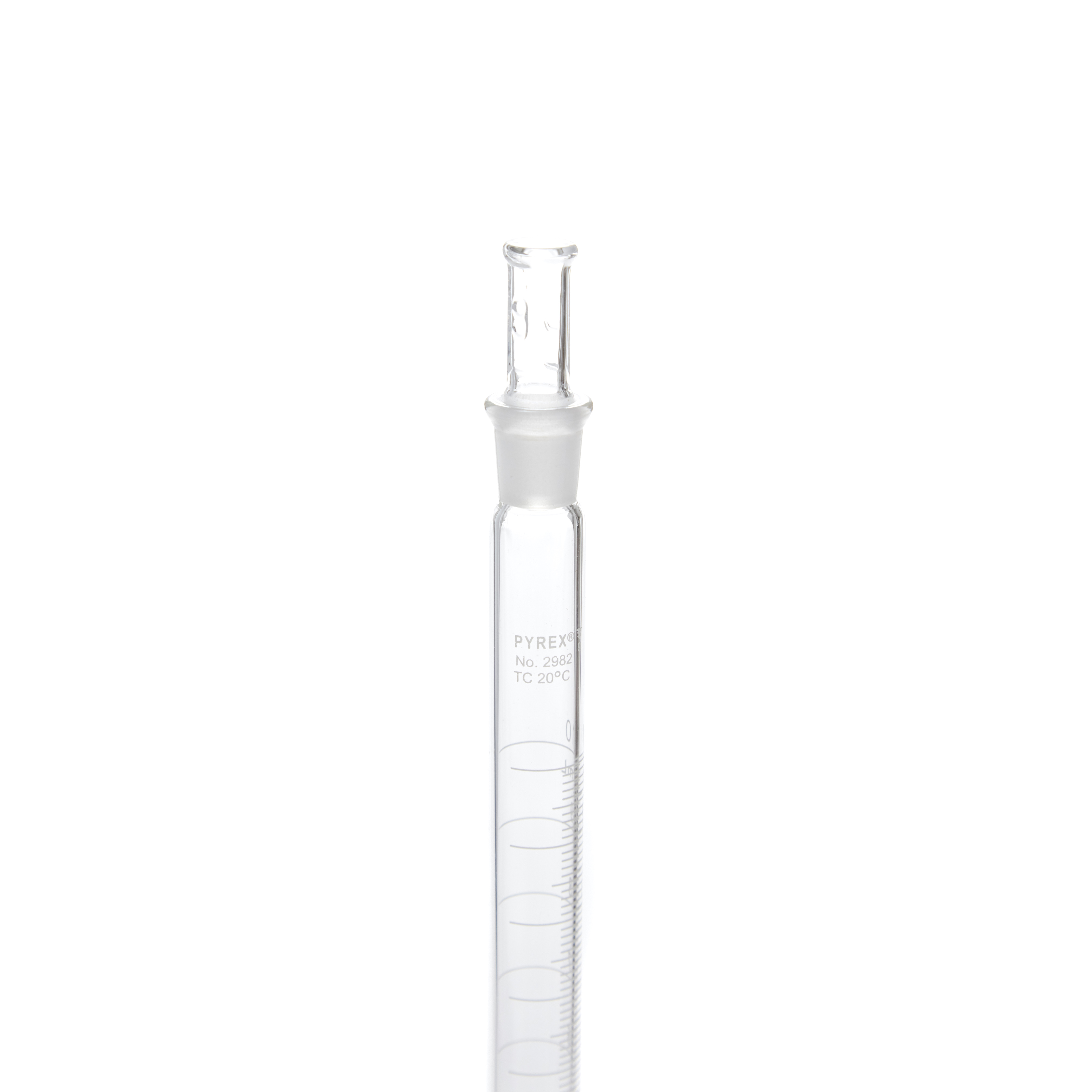 PROBETA GRADUADA DE 10ml CLASE B ASTM CON TAPÓN DE VIDRIO. PYREX