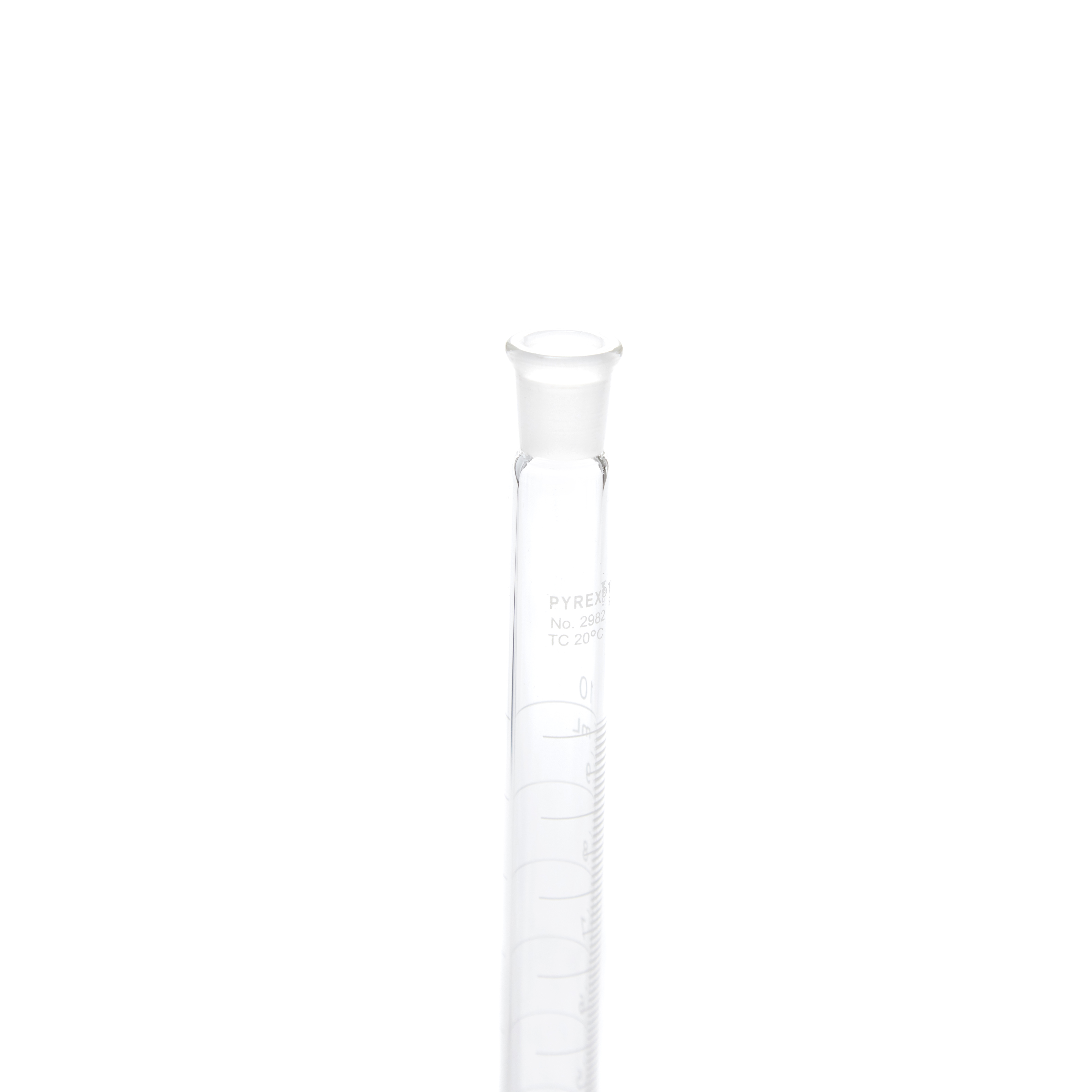 PROBETA GRADUADA DE 10ml CLASE B ASTM CON TAPÓN DE VIDRIO. PYREX