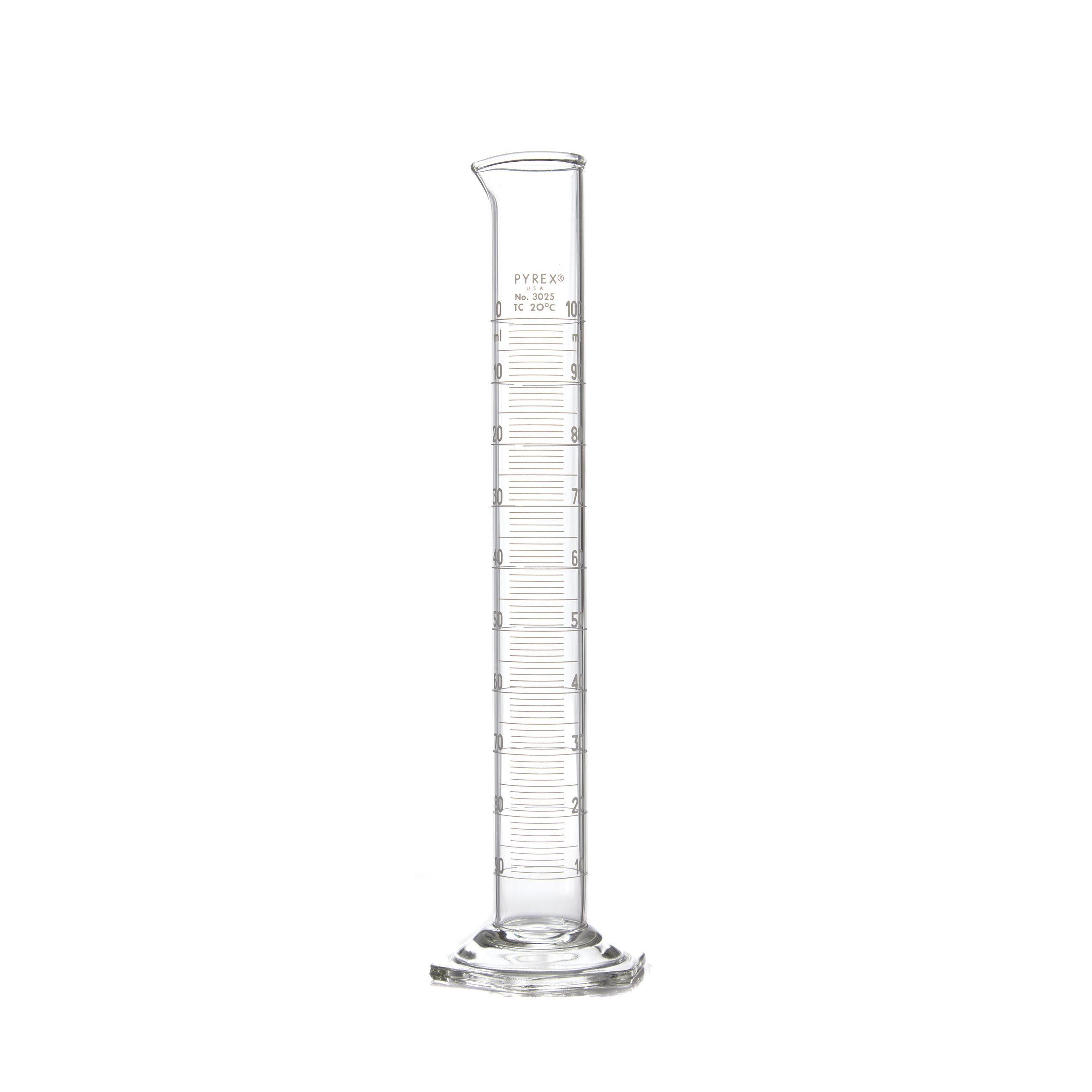 PROBETA GRADUADA DE 50ml. DOBLE ESCALA. PYREX
