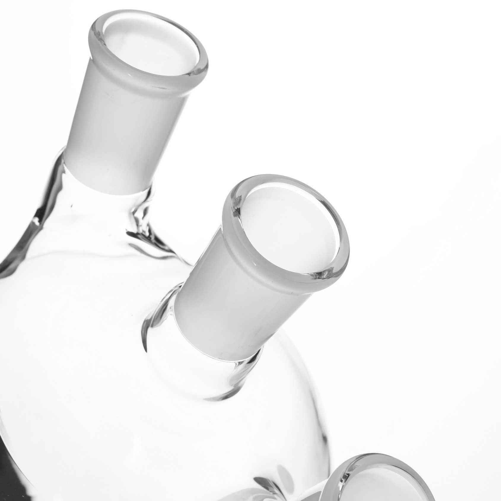 MATRAZ DE DESTILACIÓN DE 1L CON 3 BOCAS EN ÁNGULO. PYREX