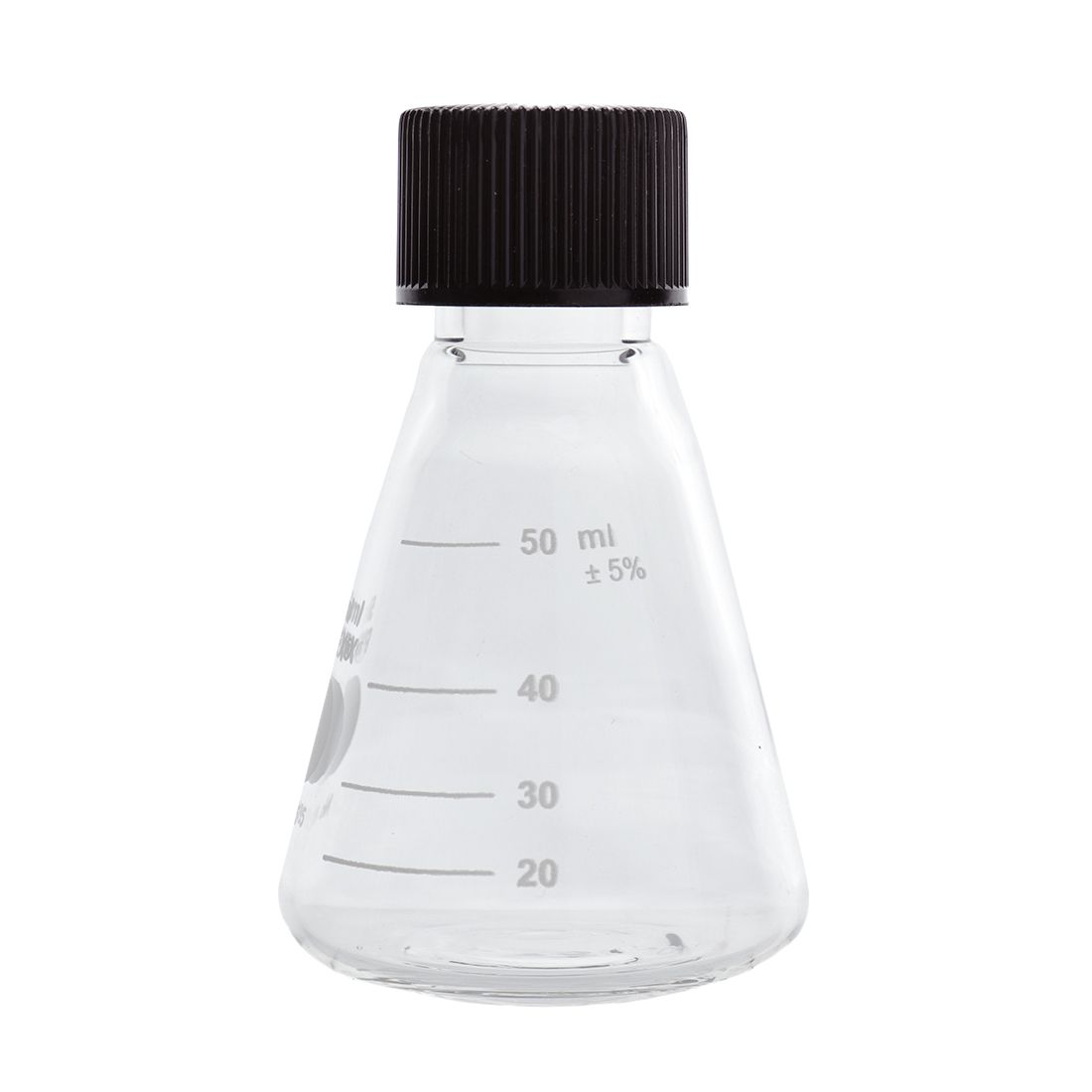 MATRAZ ERLENMEYER DE 50ml CON TAPÓN ROSCADO. PYREX