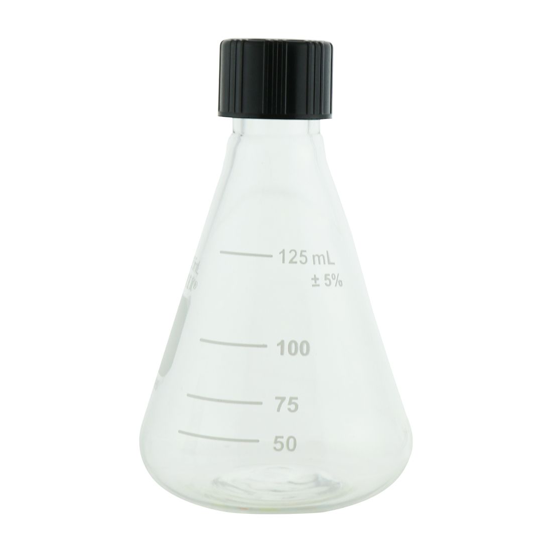 MATRAZ ERLENMEYER DE 125ml CON TAPÓN ROSCADO. PYREX