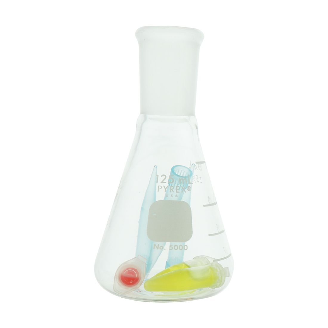 MATRAZ ERLENMEYER DE 125ml CON JUNTA 24/40. PYREX