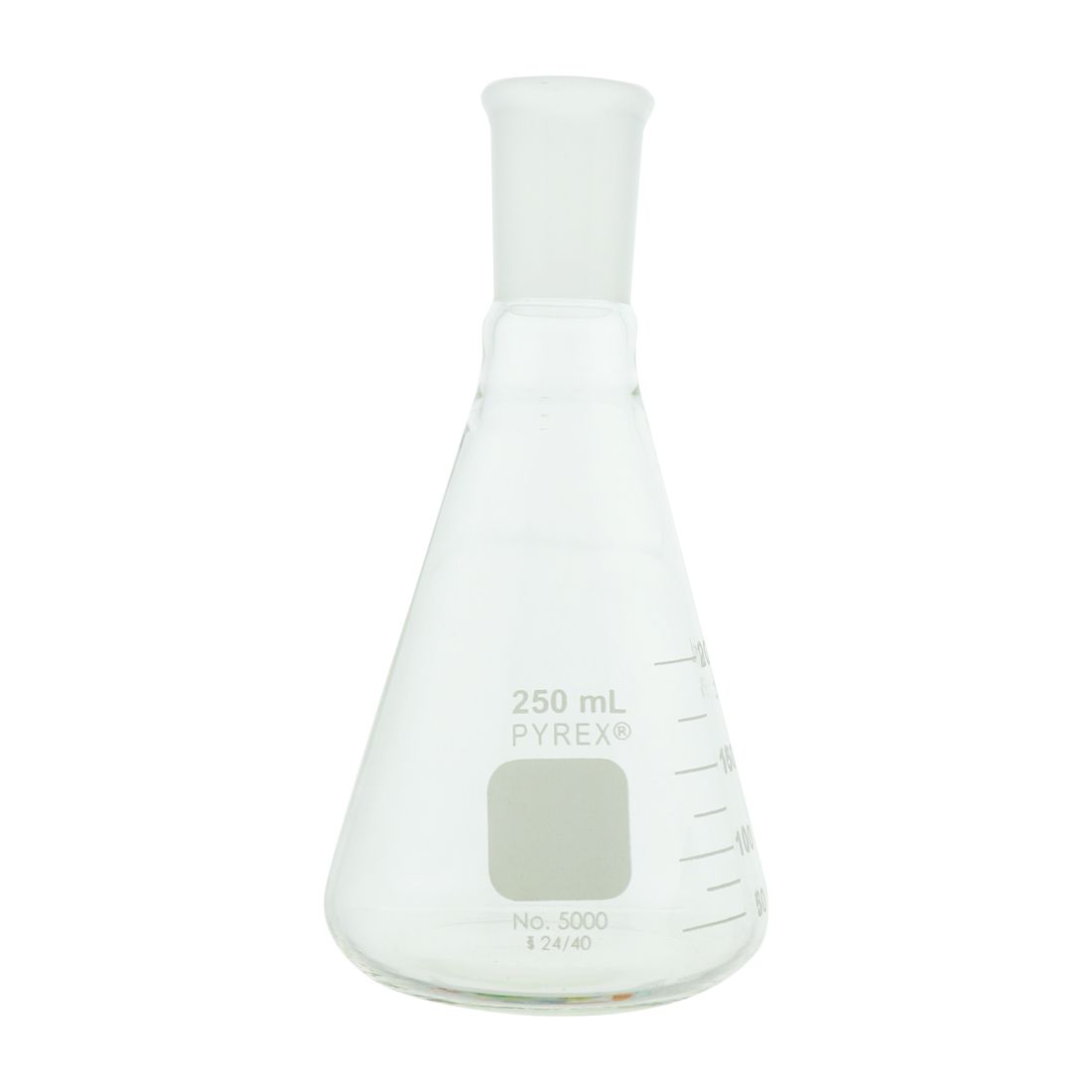 MATRAZ ERLENMEYER DE 250ml CON JUNTA 24/40. PYREX
