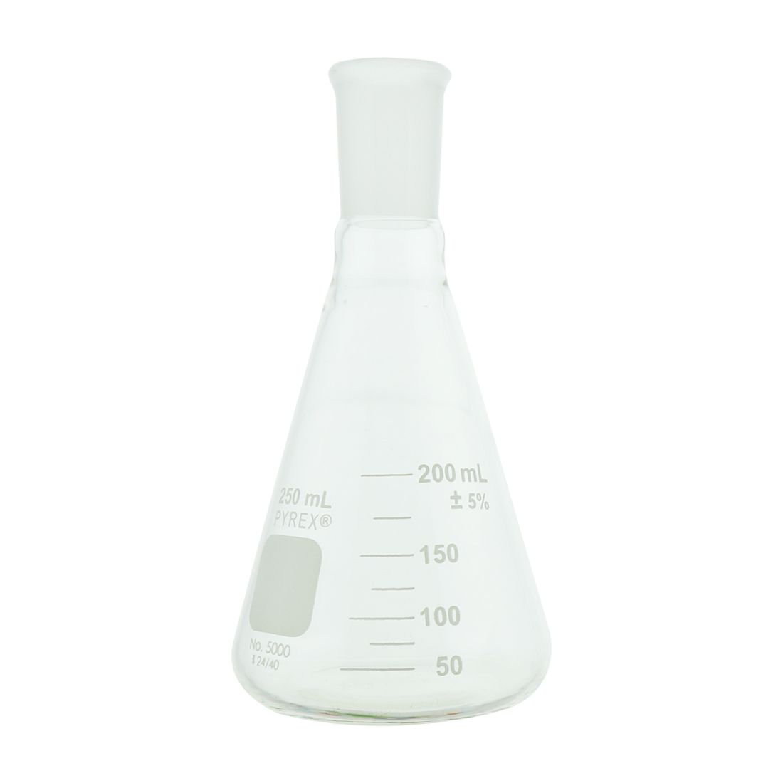 MATRAZ ERLENMEYER DE 250ml CON JUNTA 24/40. PYREX