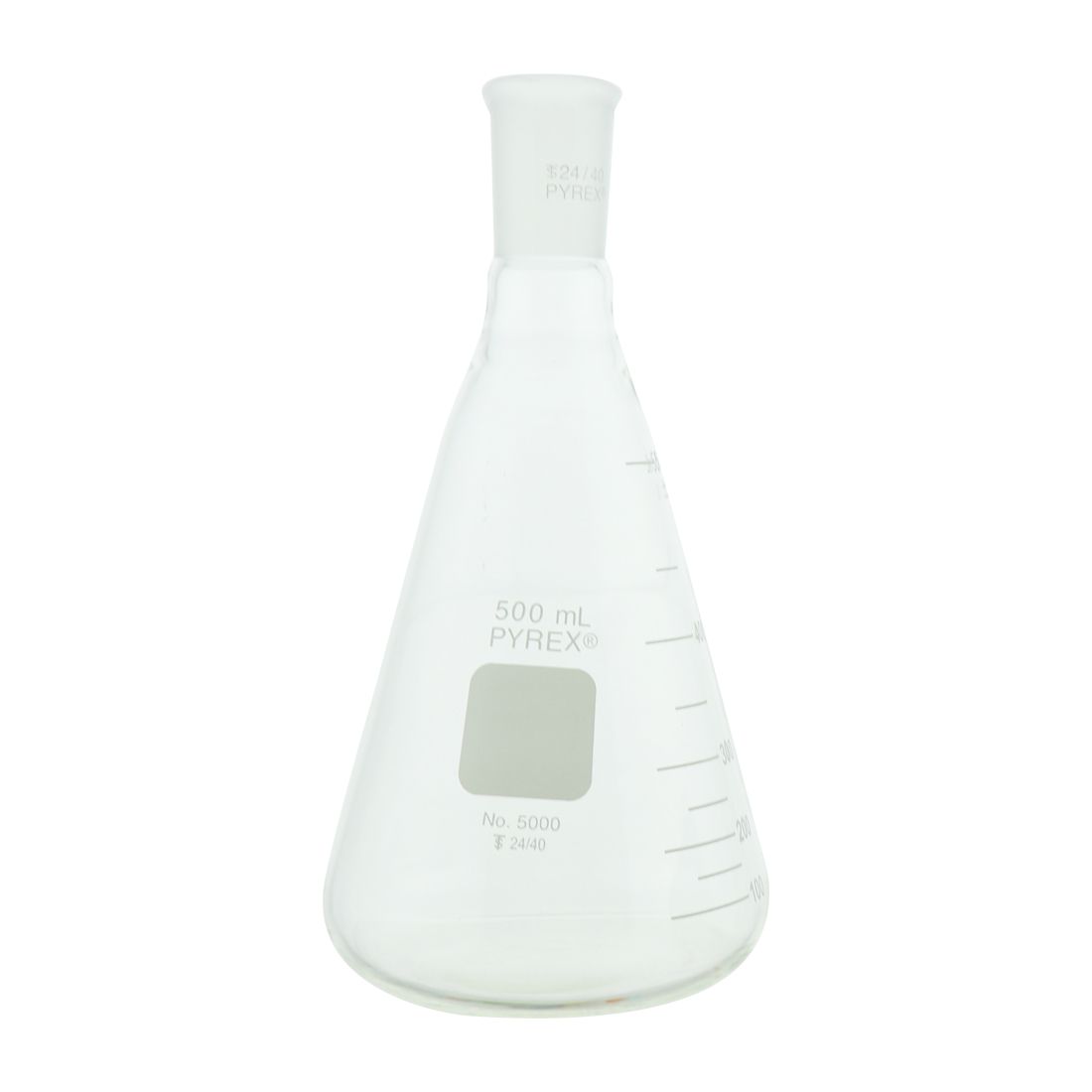 MATRAZ ERLENMEYER DE 500ml CON JUNTA 24/40. PYREX