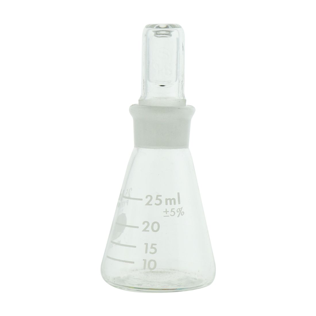 MATRAZ ERLENMEYER DE 25ml CON TAPÓN DE VIDRIO. KIMAX
