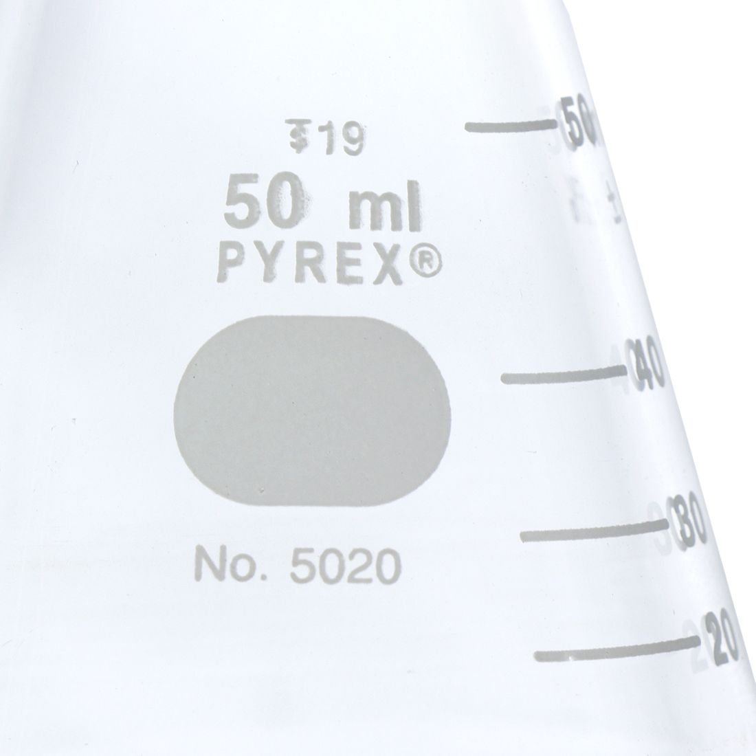 MATRAZ ERLENMEYER DE 50ml CON TAPÓN DE VIDRIO. PYREX