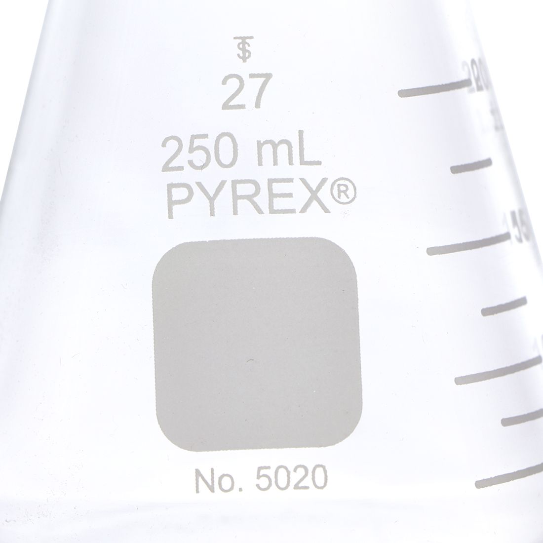 MATRAZ ERLENMEYER DE 250ml CON TAPÓN DE VIDRIO. PYREX