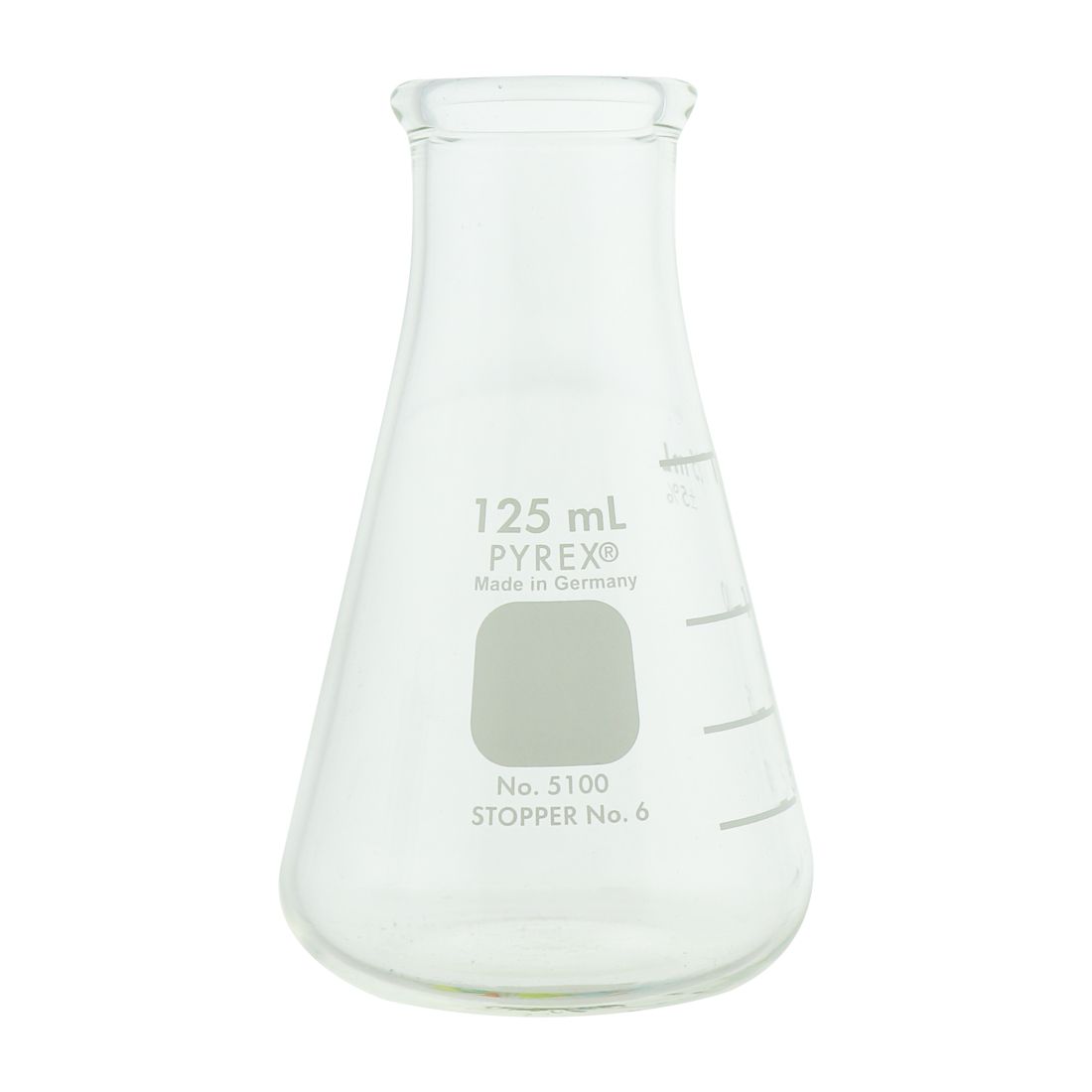MATRAZ ERLENMEYER DE 125ml BOCA ANCHA. PYREX