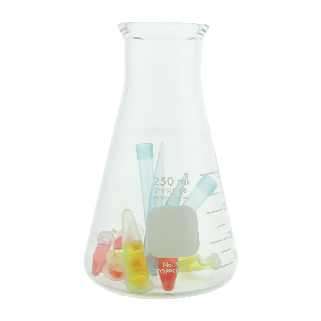 MATRAZ ERLENMEYER DE 250ml BOCA ANCHA. PYREX
