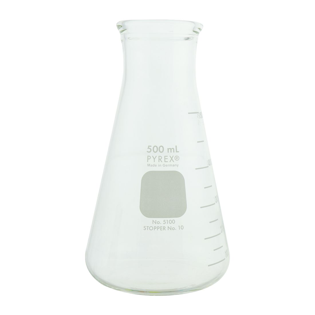 MATRAZ ERLENMEYER DE 500ml BOCA ANCHA. PYREX