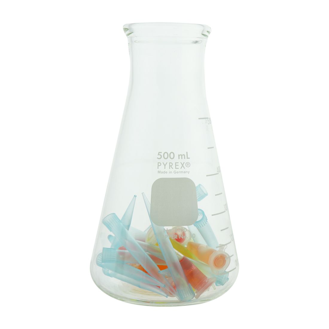 MATRAZ ERLENMEYER DE 500ml BOCA ANCHA. PYREX