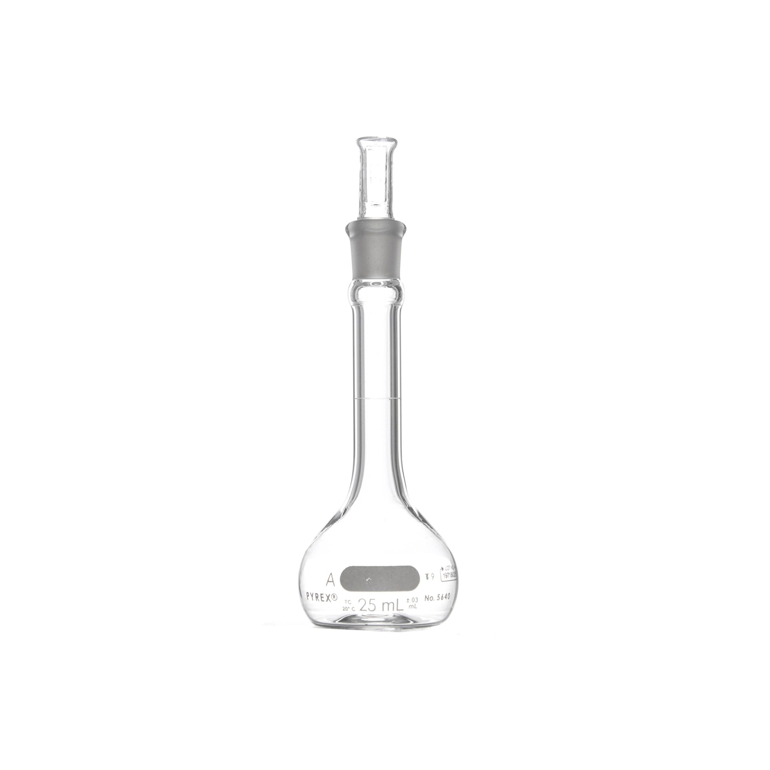 MATRAZ VOLUMÉTRICO DE 25ml CLASE A ASTM. PYREX