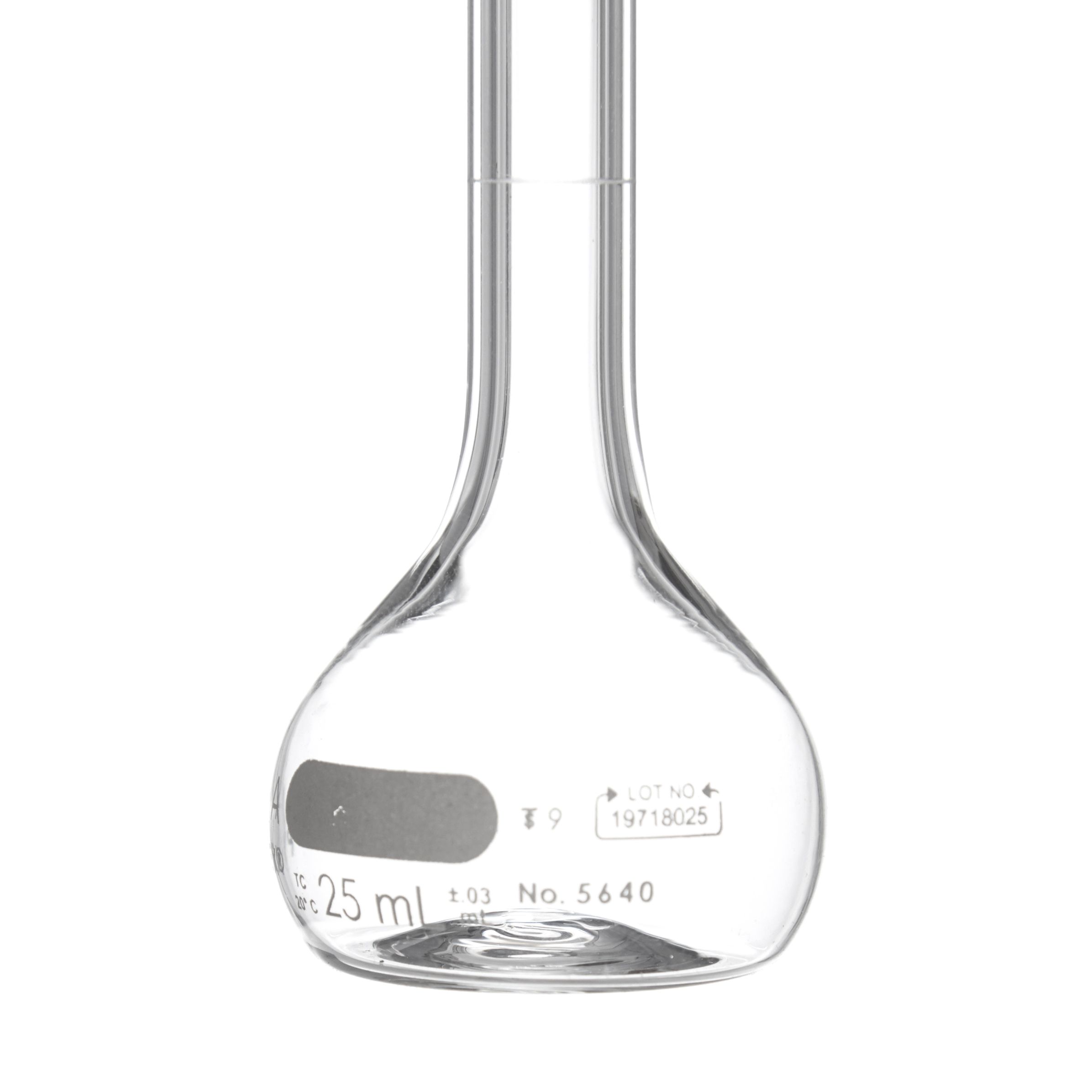 MATRAZ VOLUMÉTRICO DE 25ml CLASE A ASTM. PYREX