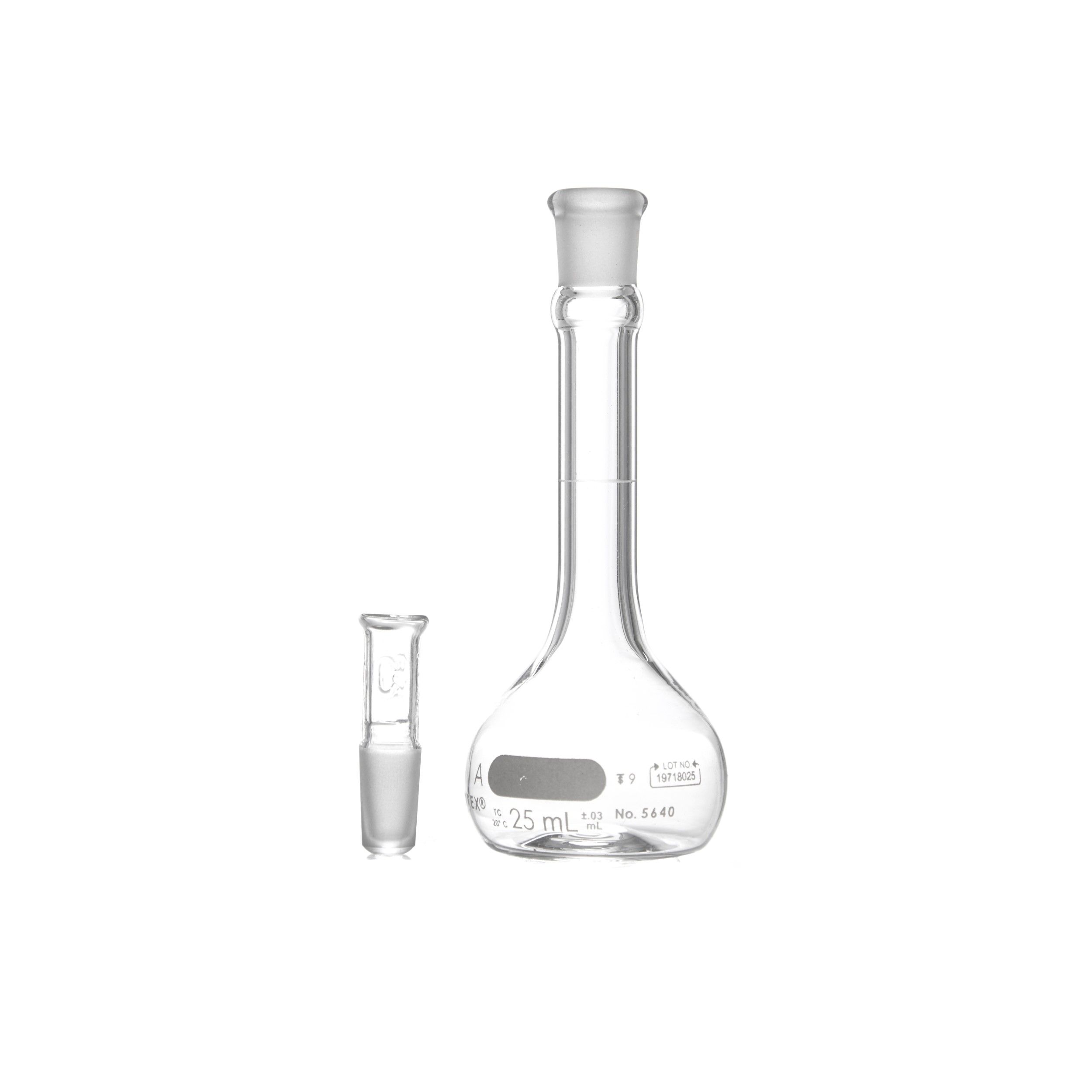 MATRAZ VOLUMÉTRICO DE 25ml CLASE A ASTM. PYREX