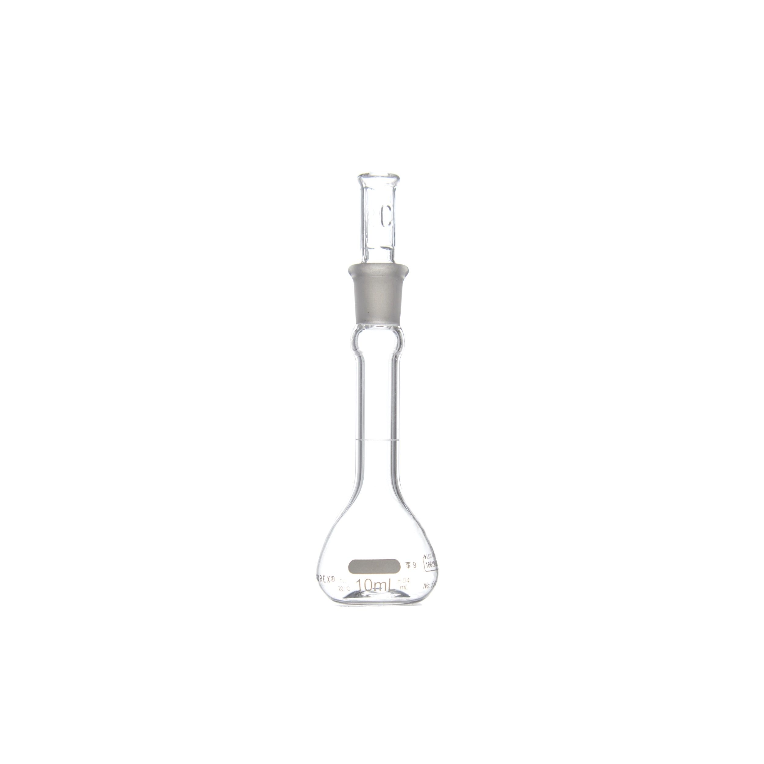 MATRAZ VOLUMÉTRICO DE 10ml CLASE B ASTM. PYREX