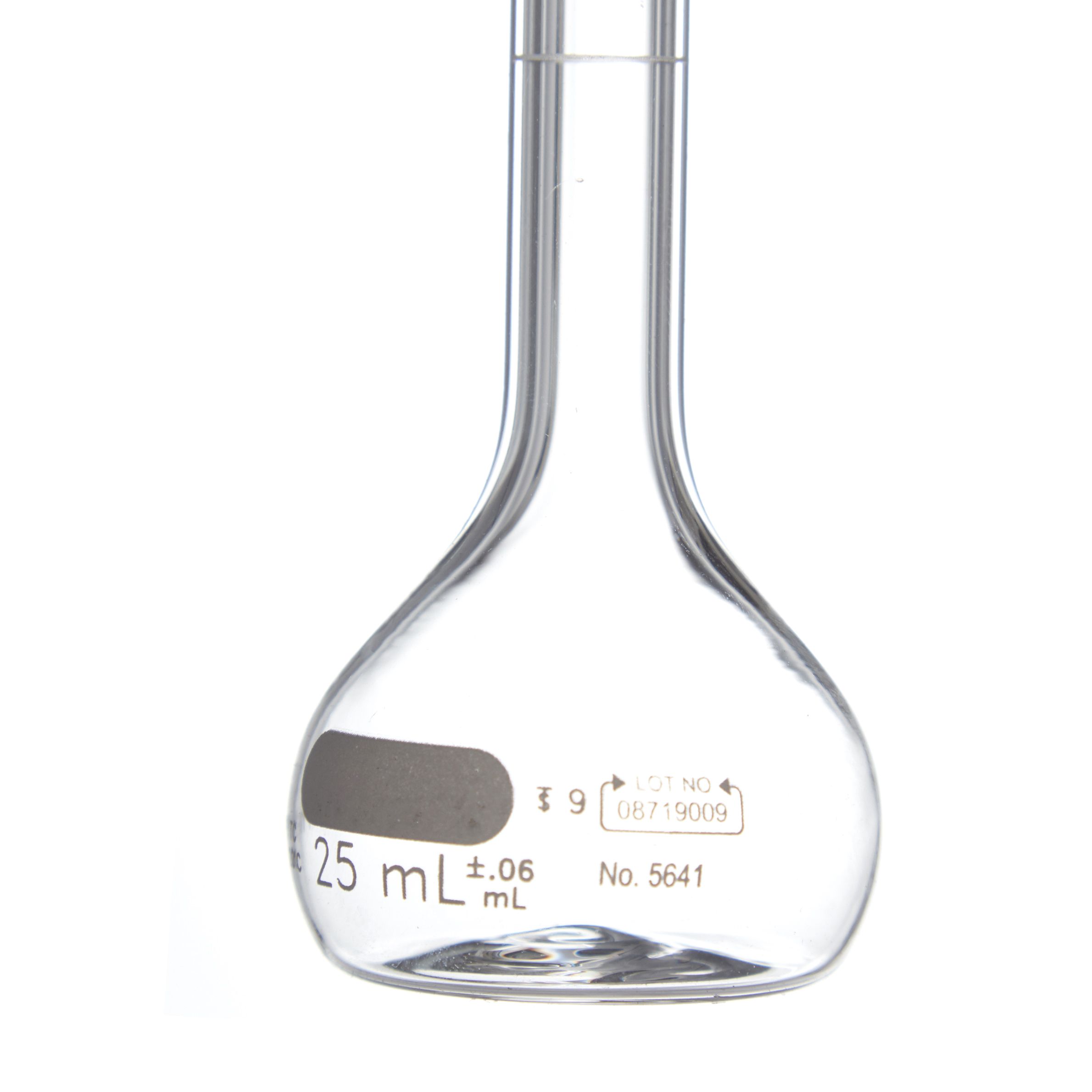 MATRAZ VOLUMÉTRICO DE 25ml CLASE B ASTM. PYREX