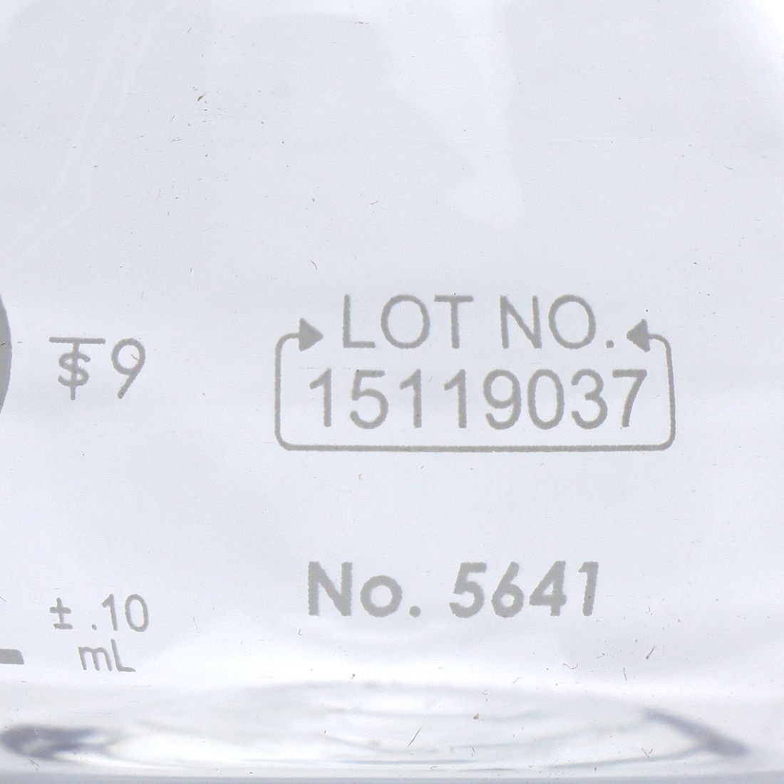 MATRAZ VOLUMÉTRICO DE 50ml CLASE B ASTM. PYREX