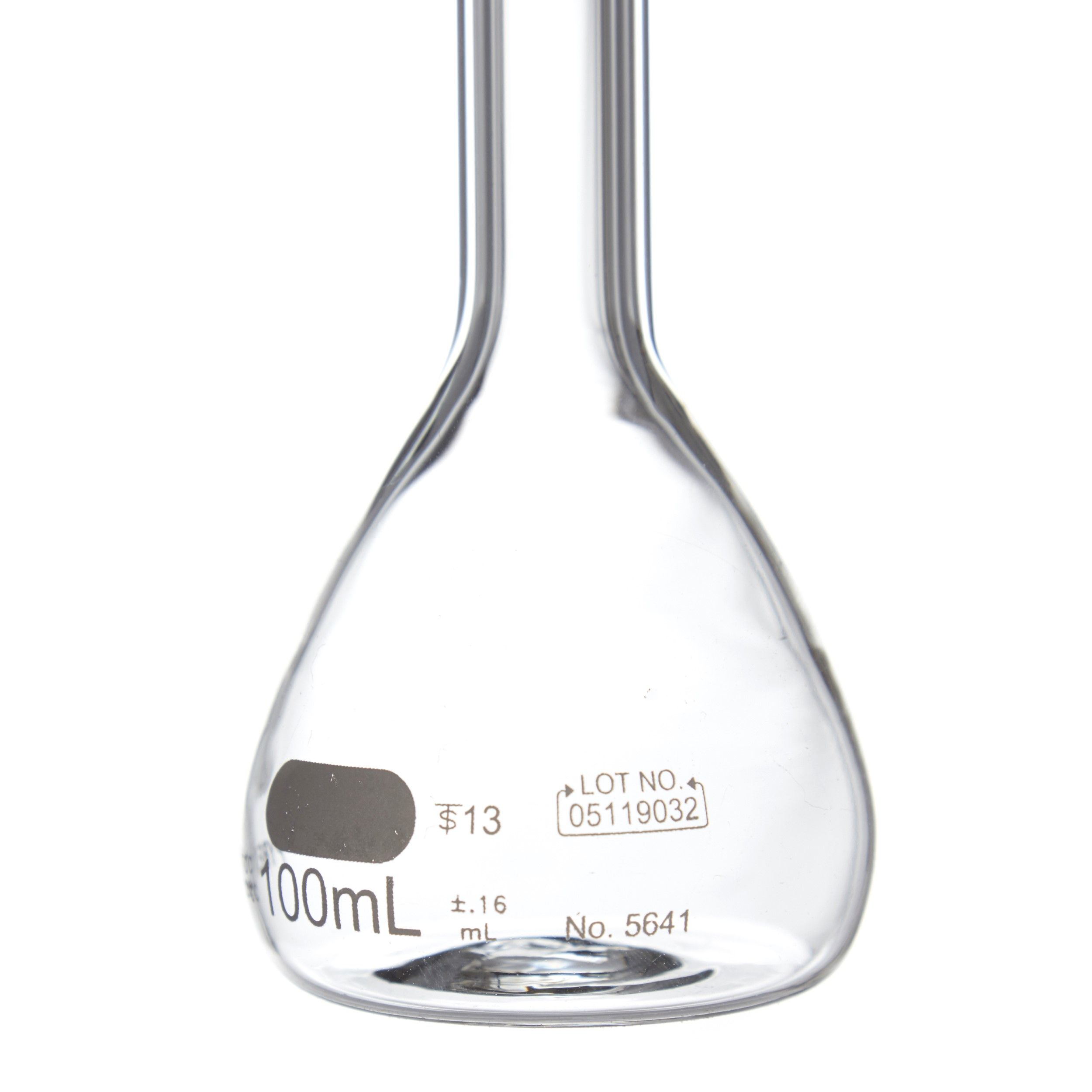 MATRAZ VOLUMÉTRICO DE 100ml CLASE B ASTM. PYREX
