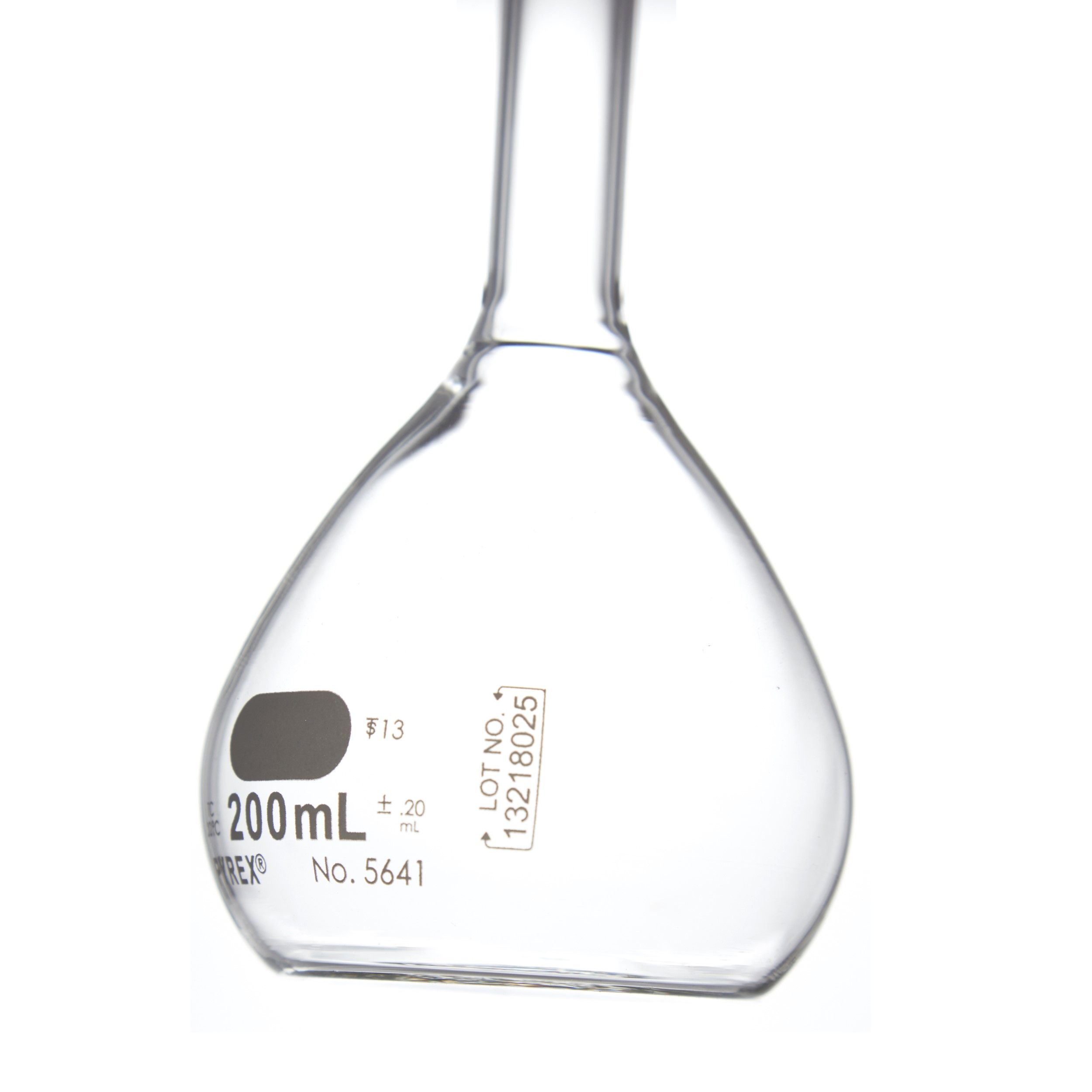MATRAZ VOLUMÉTRICO DE 200ml CLASE B ASTM. PYREX