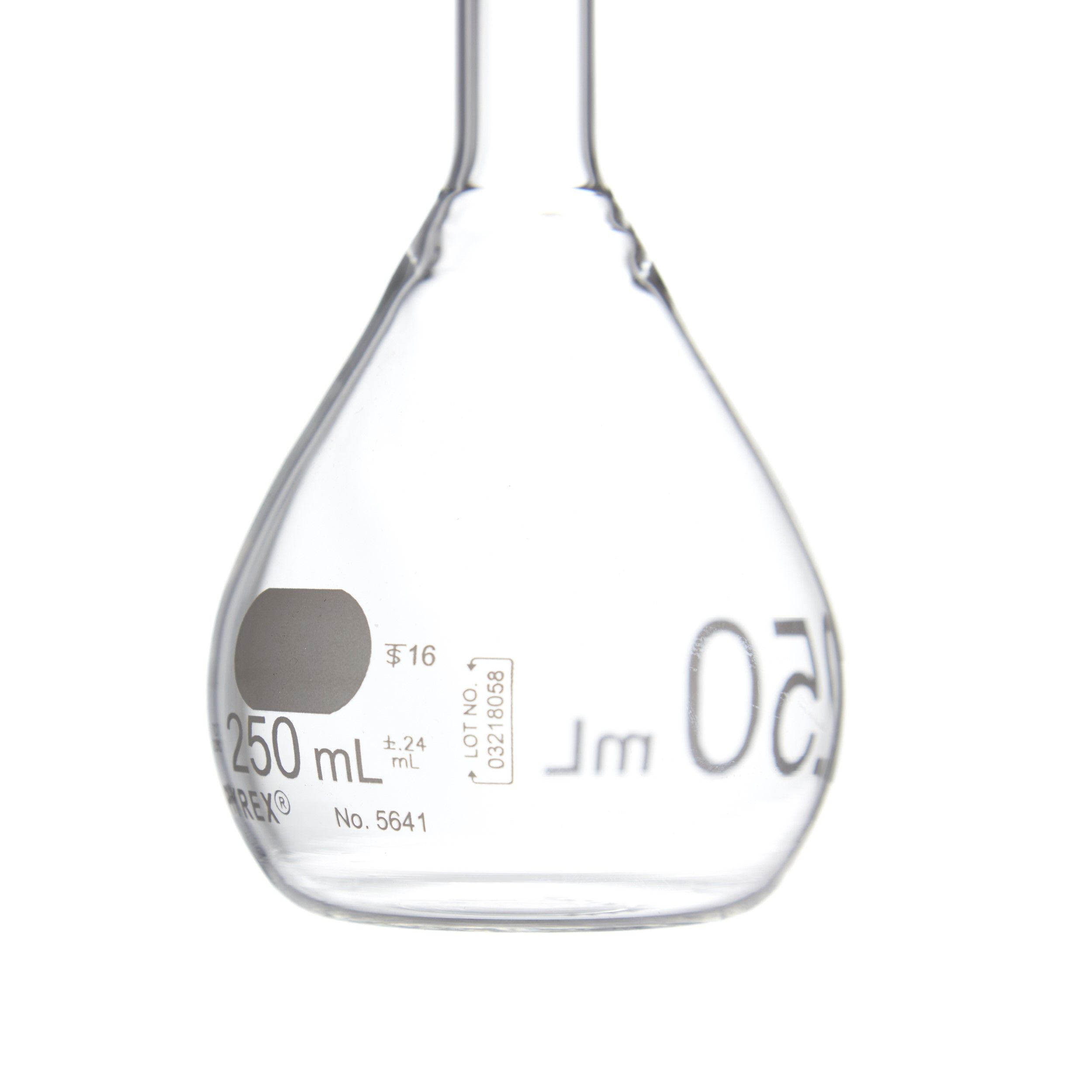 MATRAZ VOLUMÉTRICO DE 250ml CLASE B ASTM. PYREX