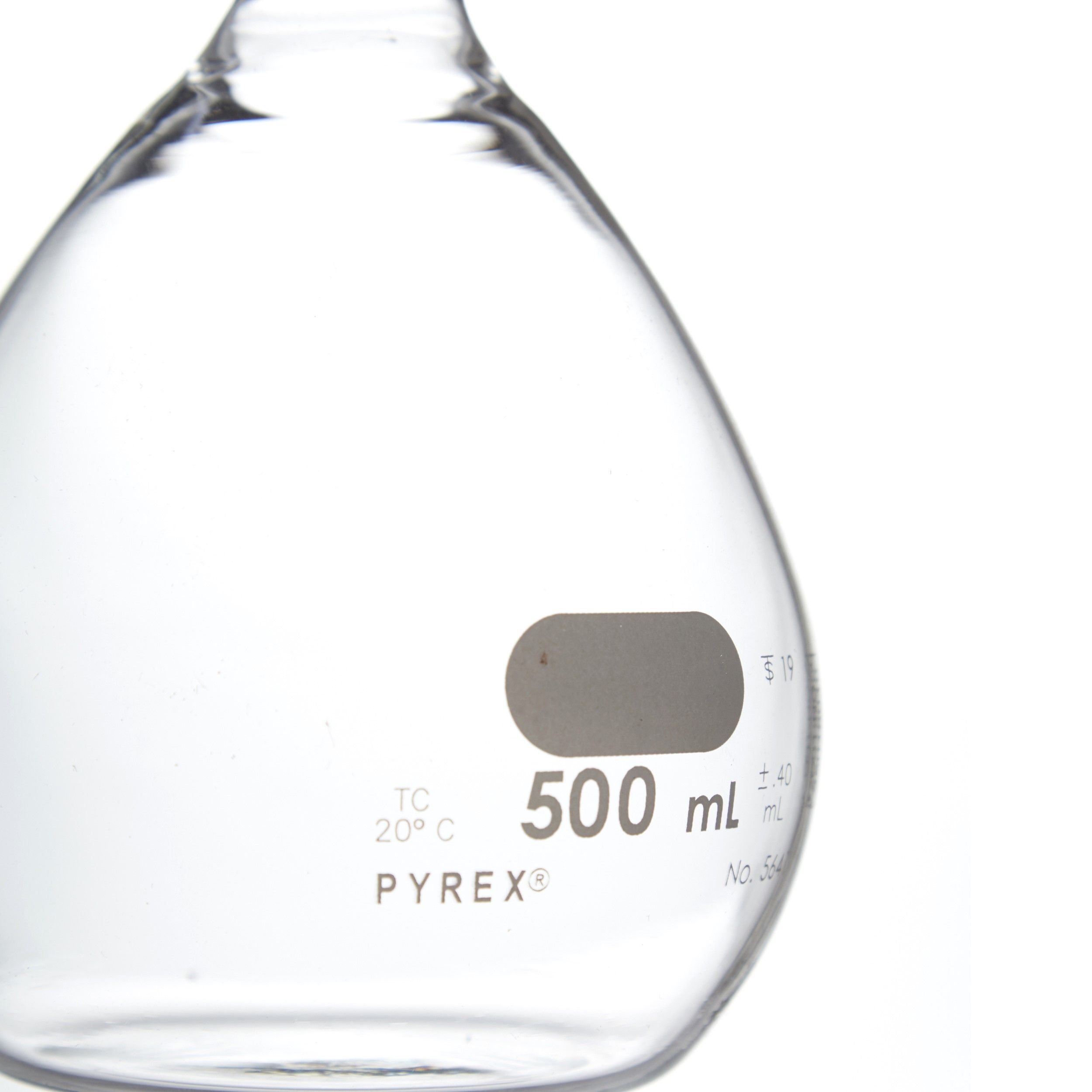 MATRAZ VOLUMÉTRICO DE 500ml CLASE B ASTM. PYREX