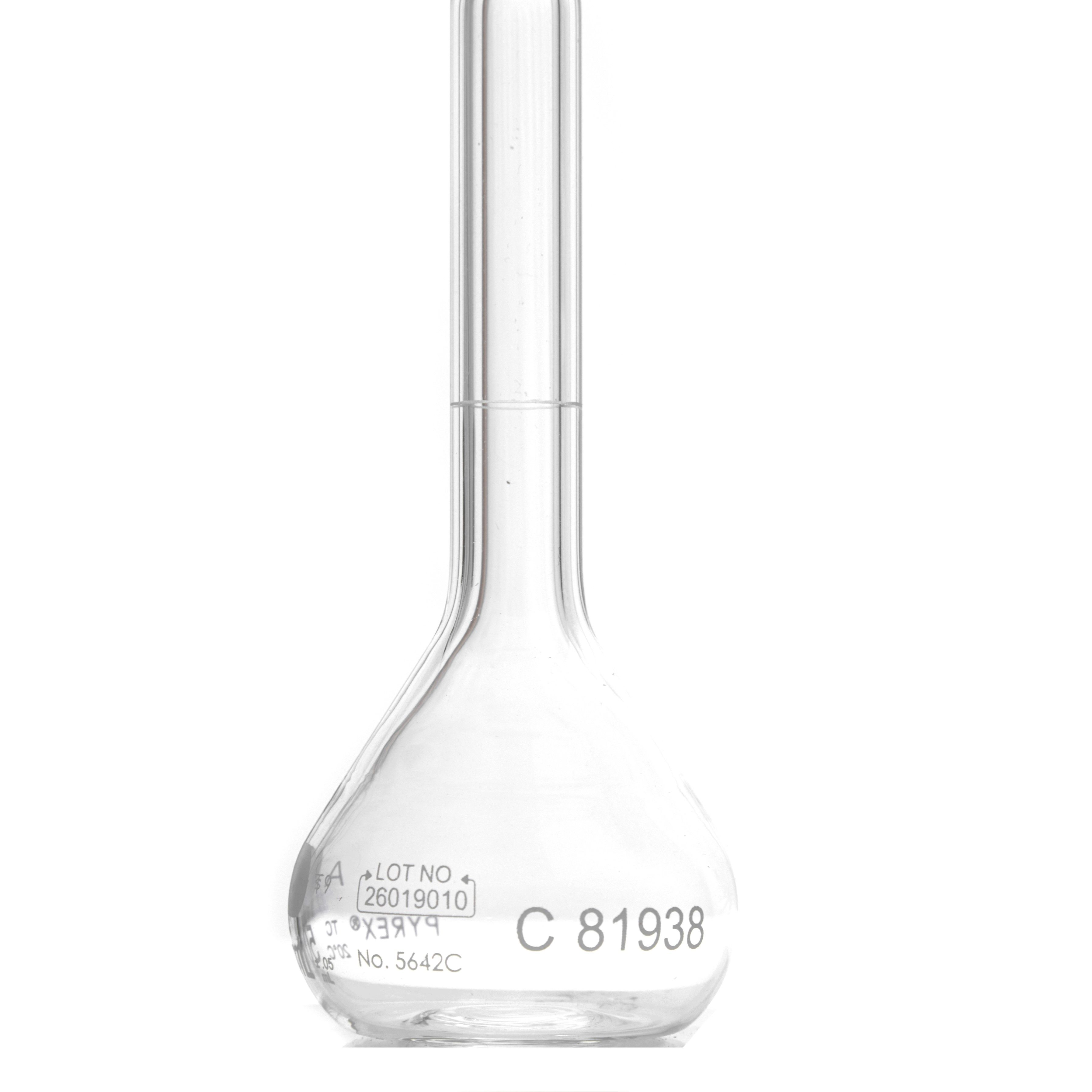 MATRAZ VOLUMÉTRICO DE 50ml CLASE A ASTM. PYREX