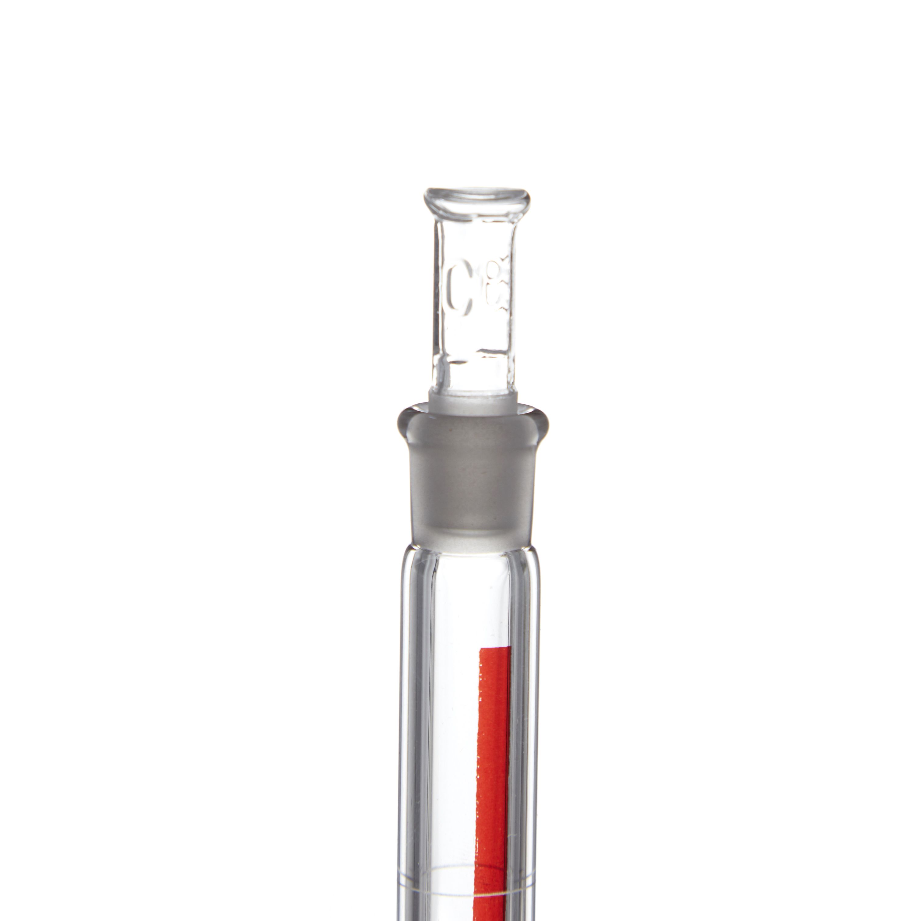 MATRAZ VOLUMÉTRICO DE 50ml CLASE A ASTM LÍNEA ROJA. PYREX