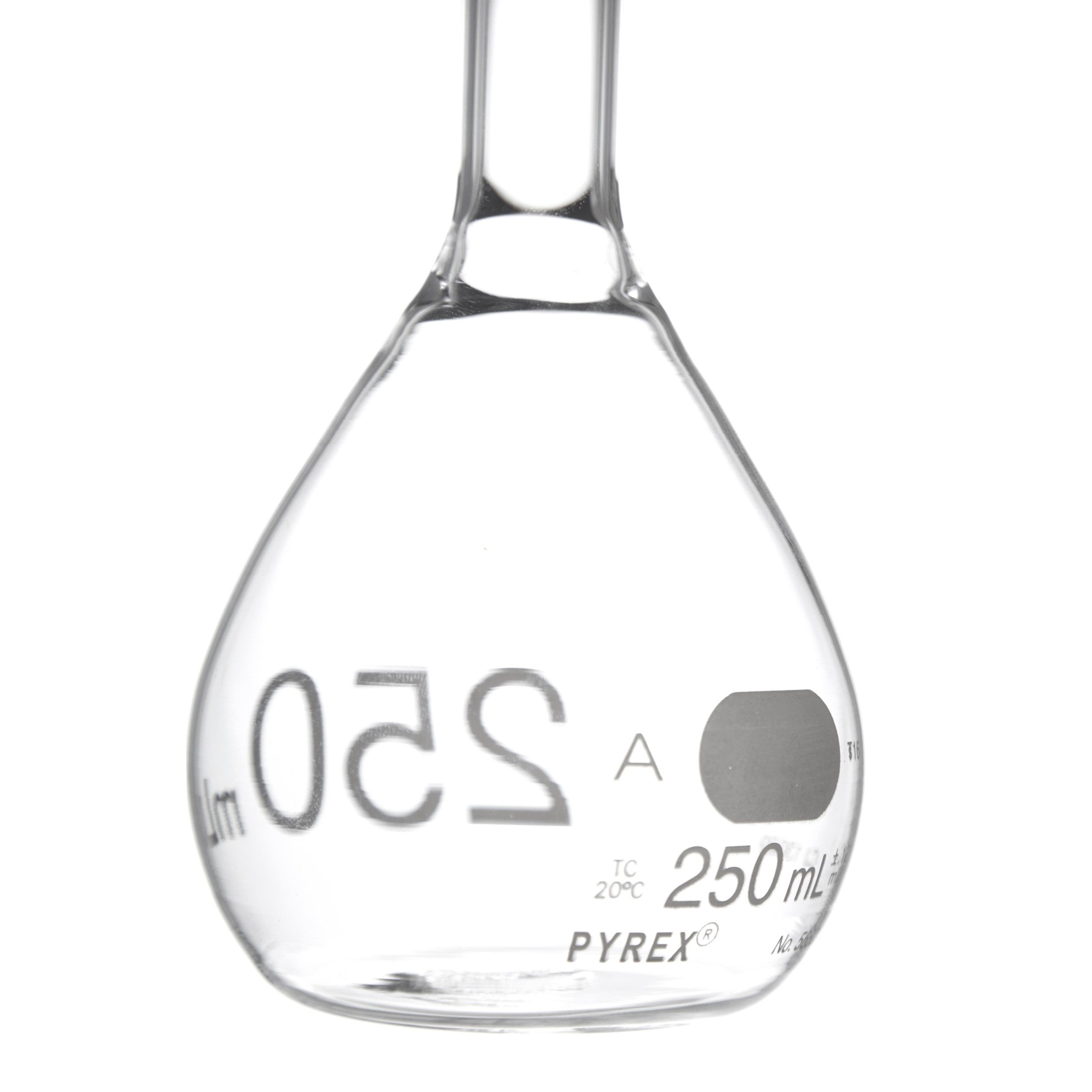 MATRAZ VOLUMÉTRICO DE 250ml CLASE A ASTM CON CERTIFICADO. PYREX