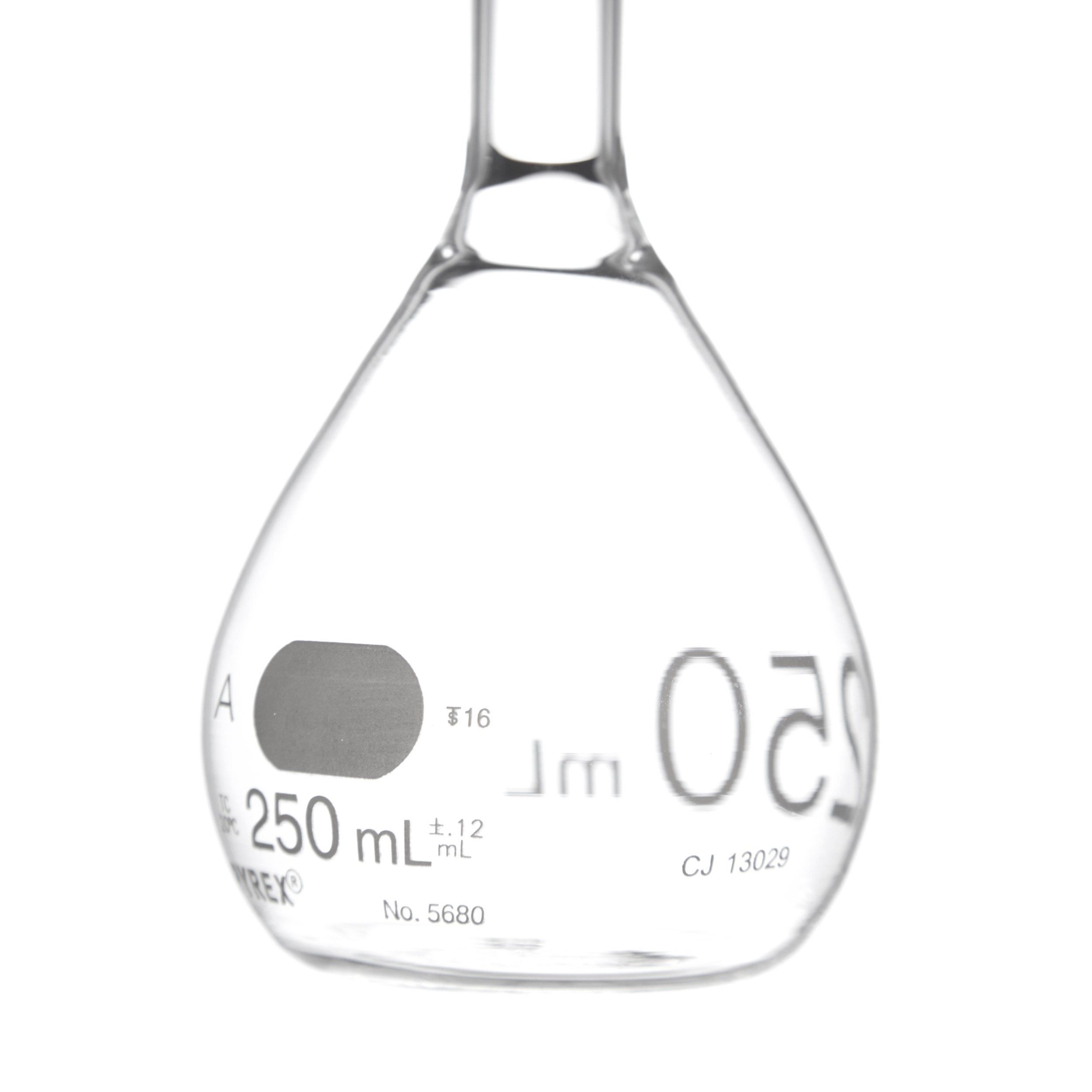 MATRAZ VOLUMÉTRICO DE 250ml CLASE A ASTM CON CERTIFICADO. PYREX