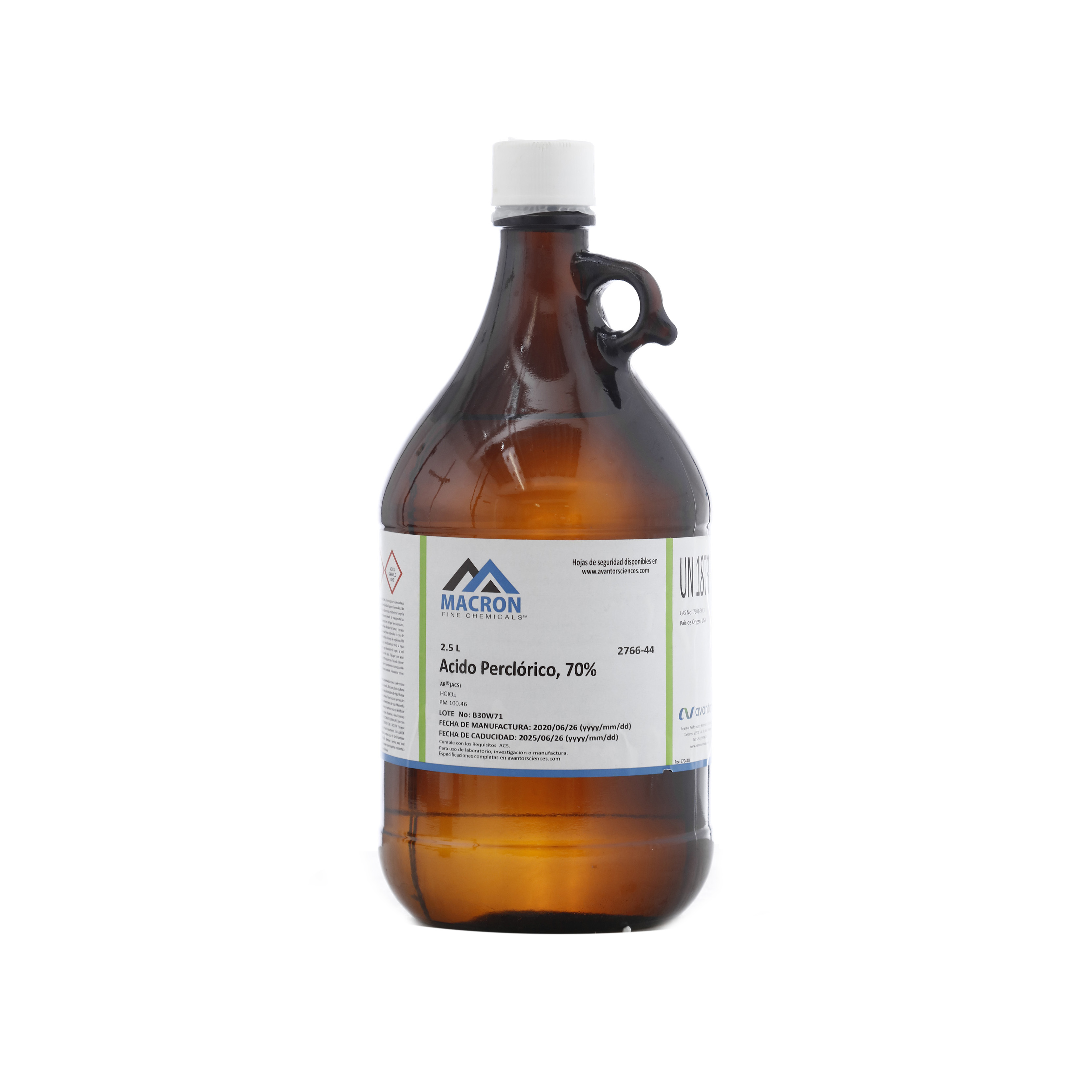 ÁCIDO PERCLÓRICO ACS DE 2.5l. MACRON