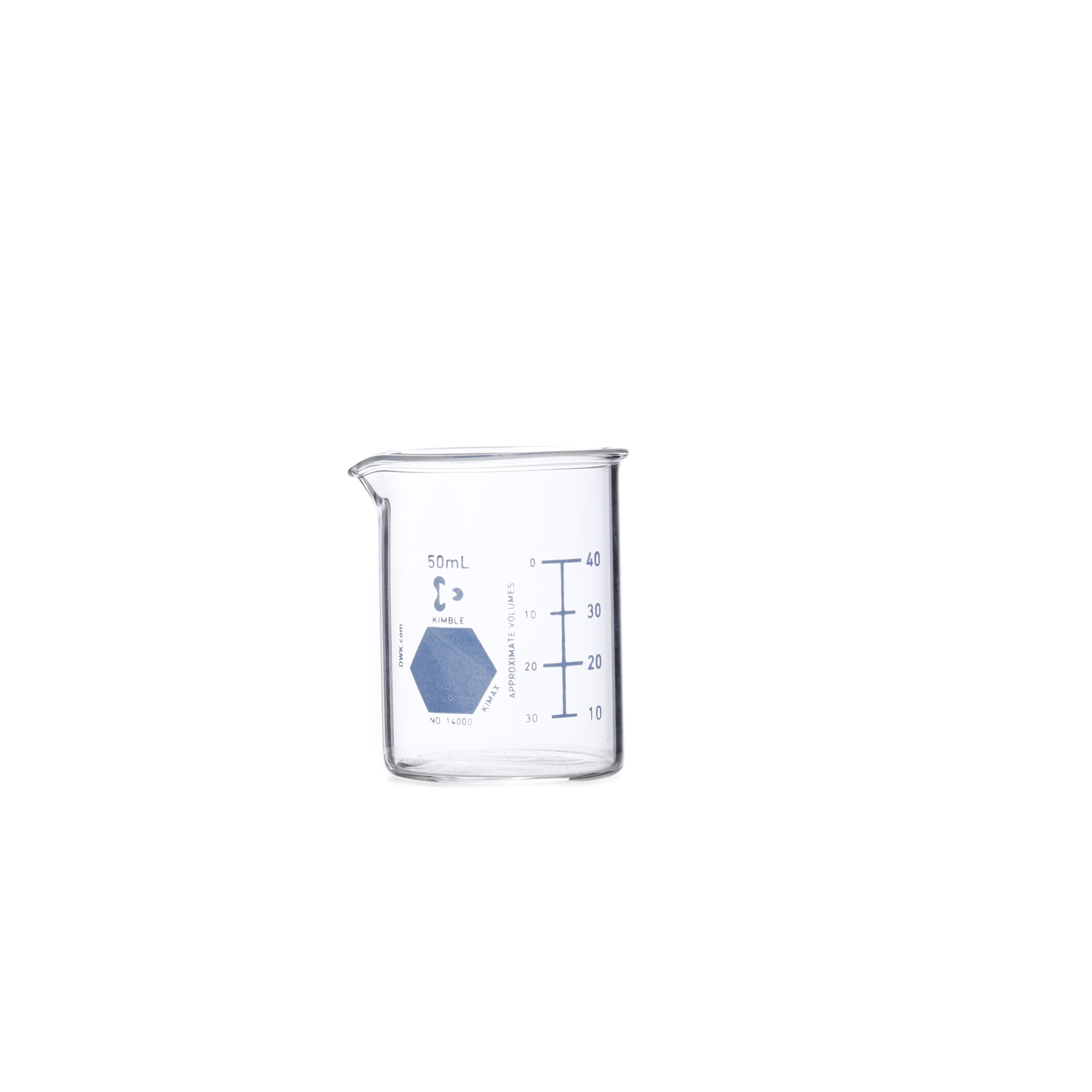 VASO DE PRECIPITADO DE 50ml (AZUL). KIMAX
