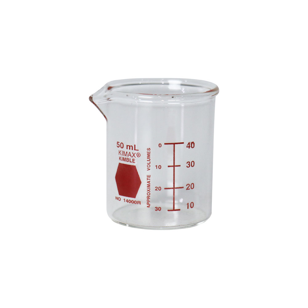 VASO DE PRECIPITADO DE 50 ml (ROJO). KIMAX