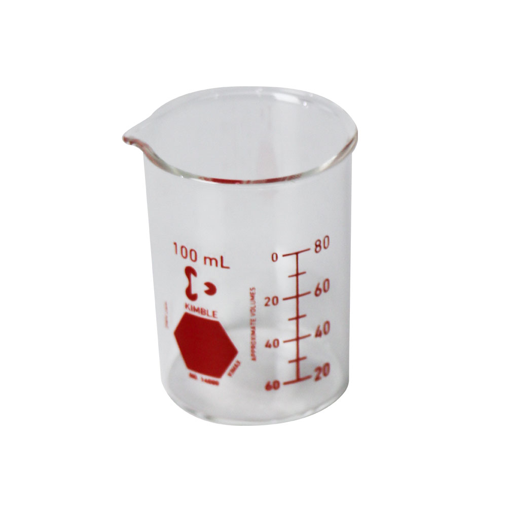 VASO DE PRECIPITADO DE 100 ml (ROJO). KIMAX