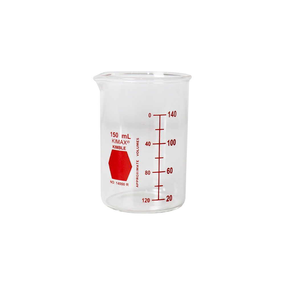 VASO DE PRECIPITADO DE 150 ml (ROJO). KIMAX