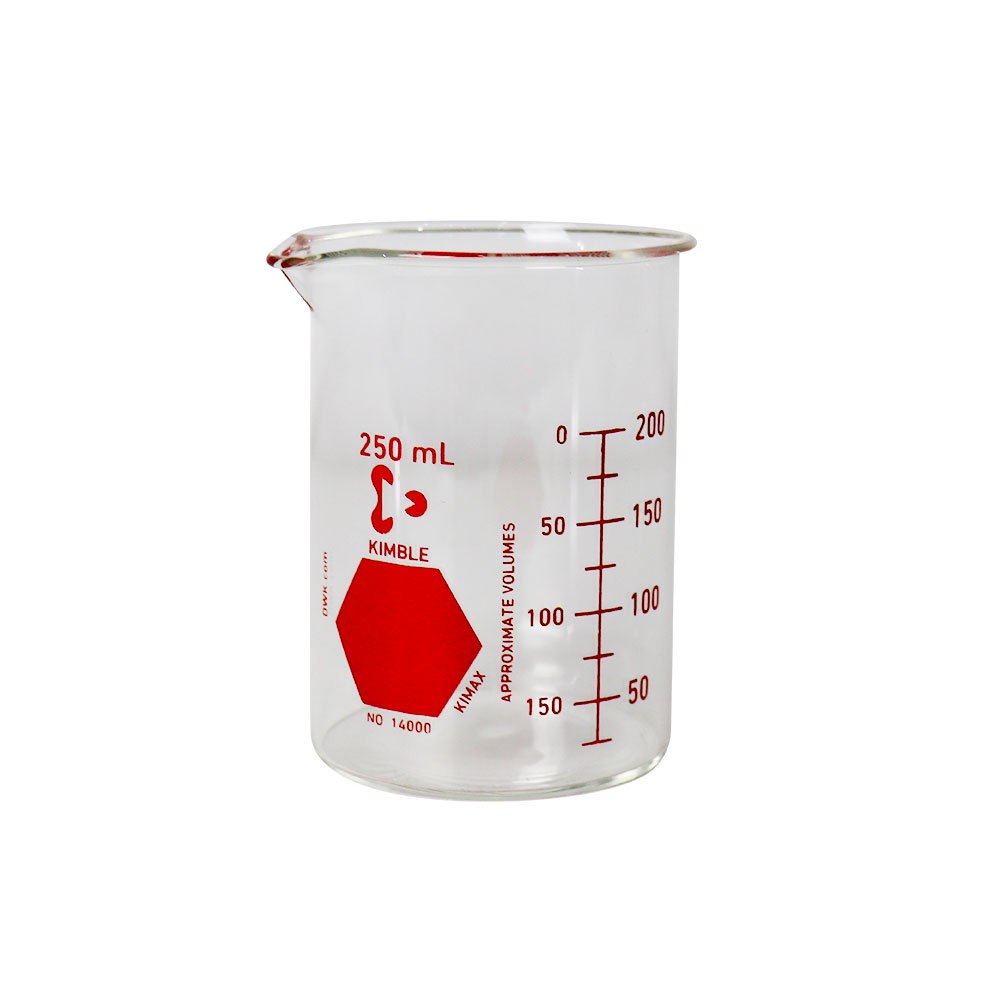 VASO DE PRECIPITADO DE 250 ml (ROJO). KIMAX