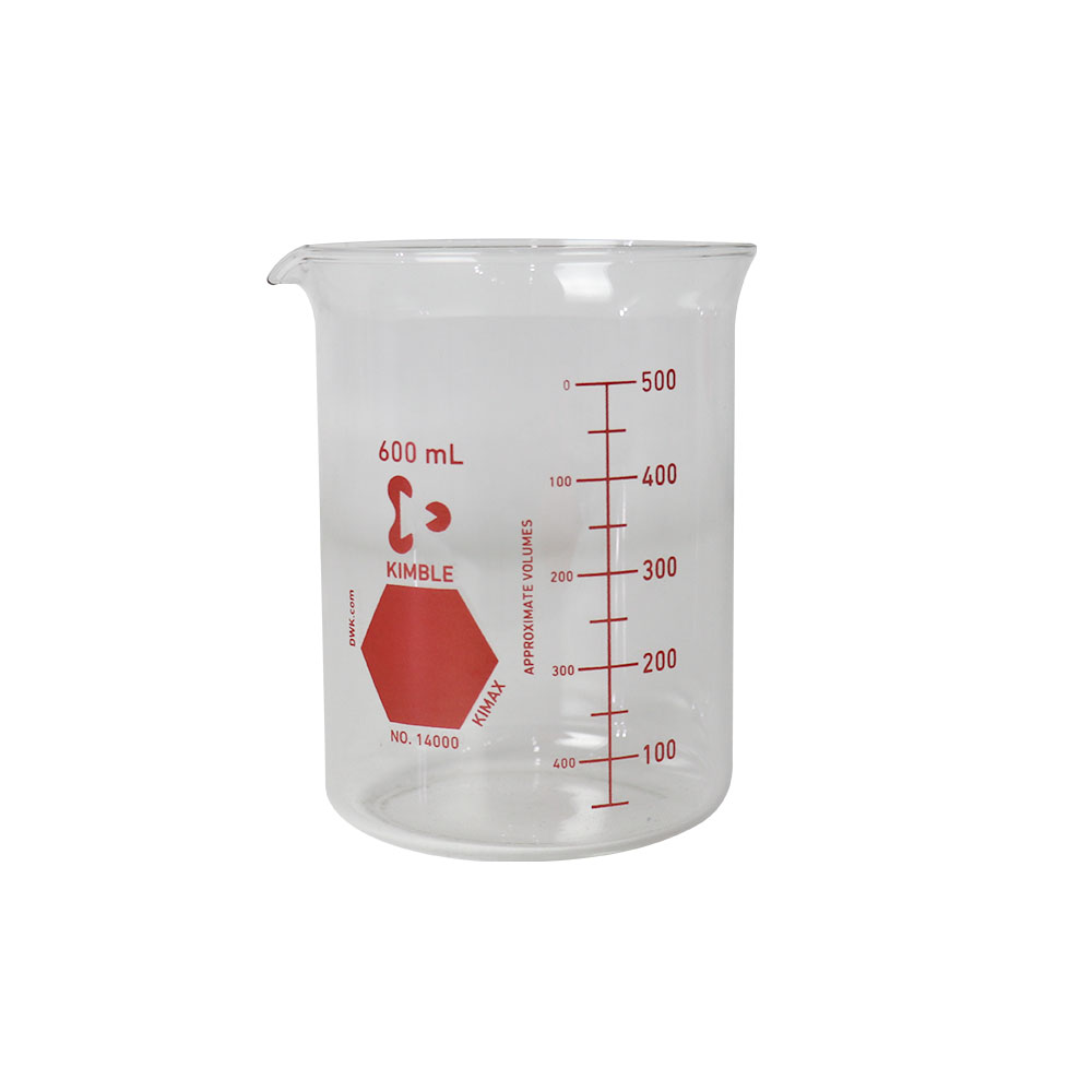 VASO DE PRECIPITADO DE 600 ml (ROJO). KIMAX