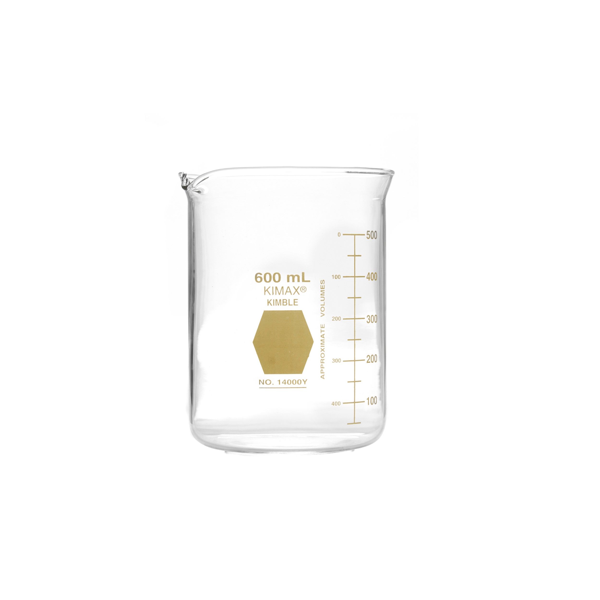 VASO DE PRECIPITADO DE 600ml (AMARILLO). KIMAX