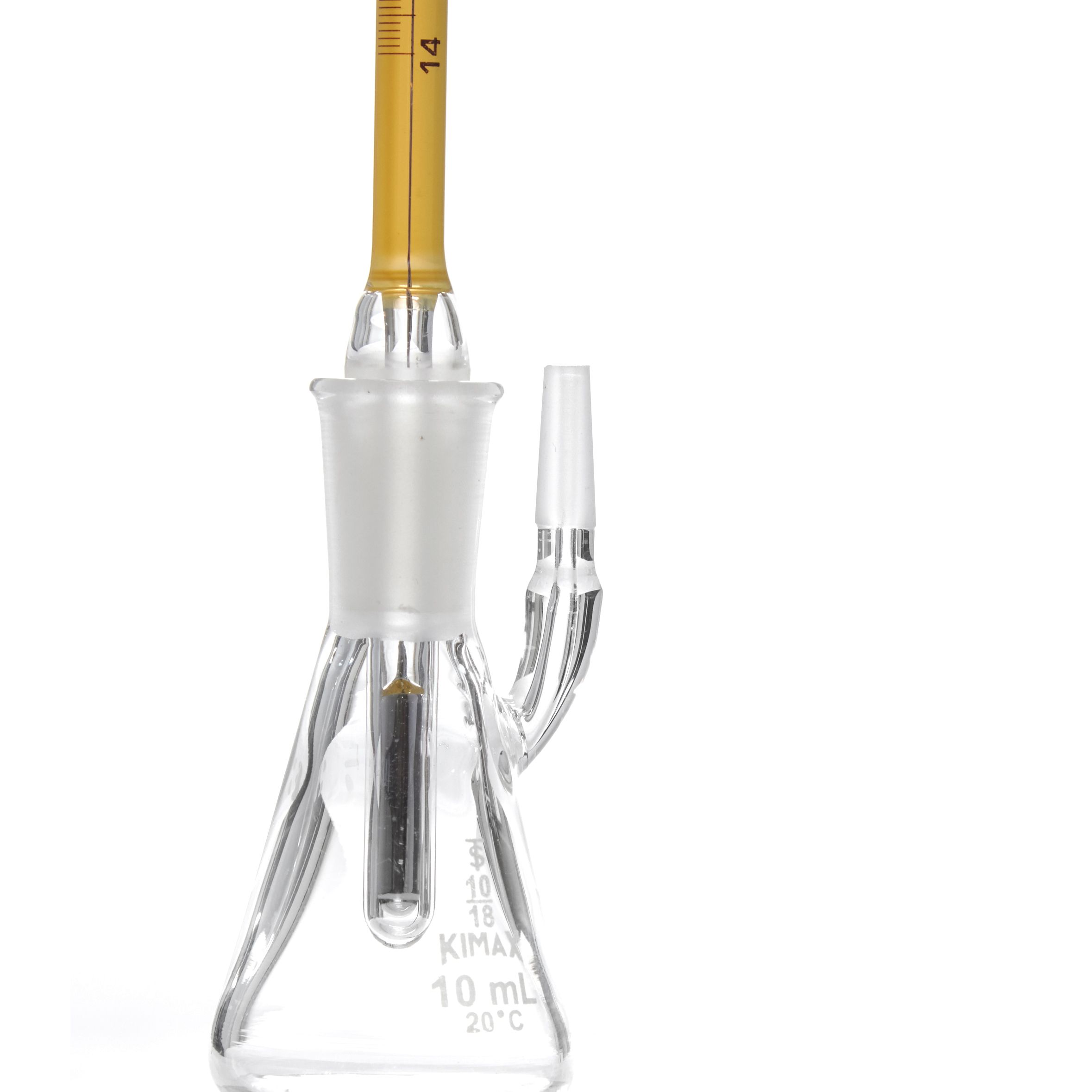 PICNÓMETRO DE 10ml CON TERMÓMETRO. KIMAX