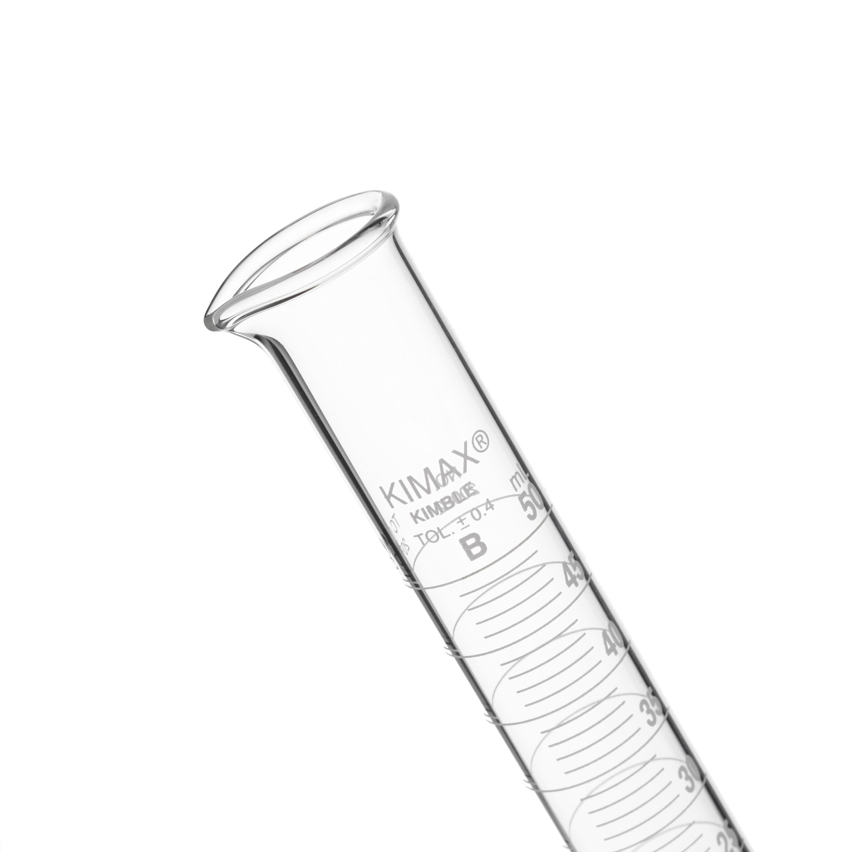 PROBETA GRADUADA DE 50ml CLASE B ASTM CON PICO DE VERTIDO. KIMAX