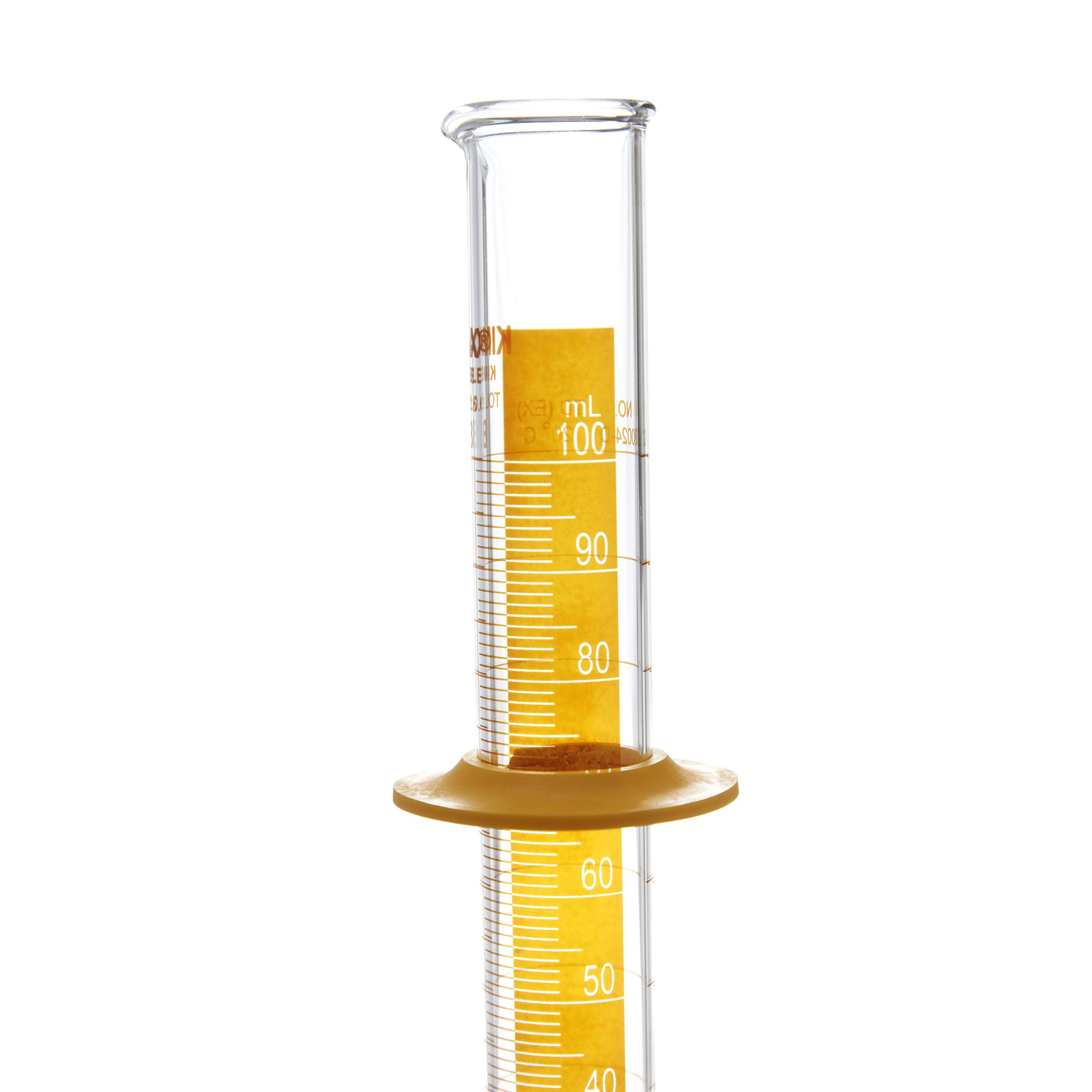 PROBETA GRADUADA DE 100ml CLASE B ASTM LÍNEA ROJA. KIMAX