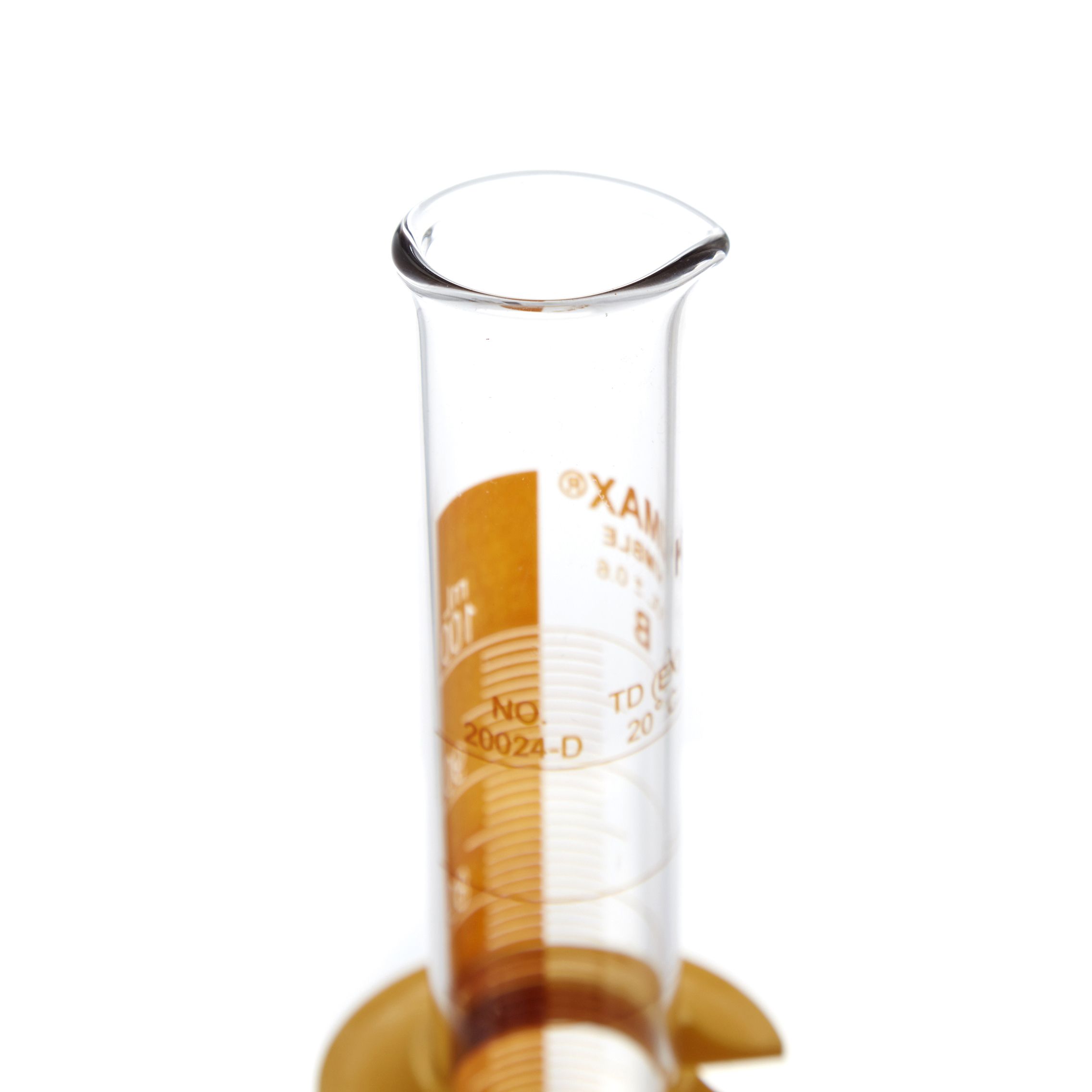 PROBETA GRADUADA DE 100ml CLASE B ASTM LÍNEA ROJA. KIMAX