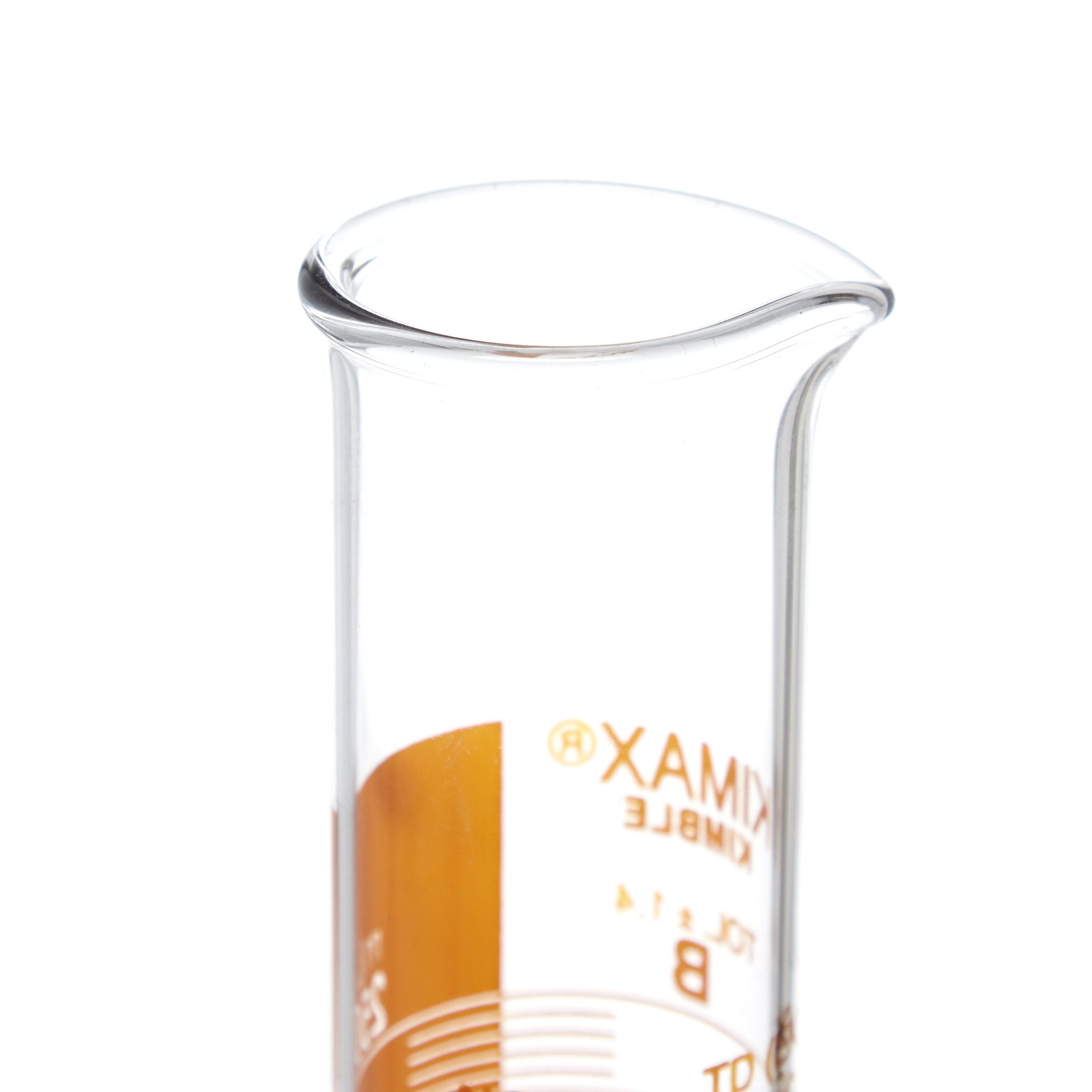 PROBETA GRADUADA DE 250ml CLASE B ASTM LÍNEA ROJA. KIMAX