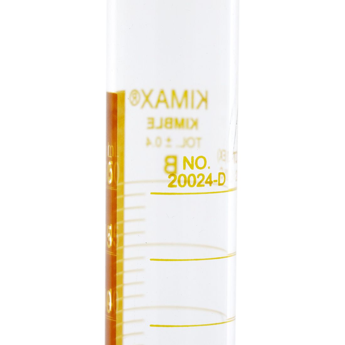 PROBETA GRADUADA DE 50ml CLASE B ASTM LÍNEA ROJA. KIMAX