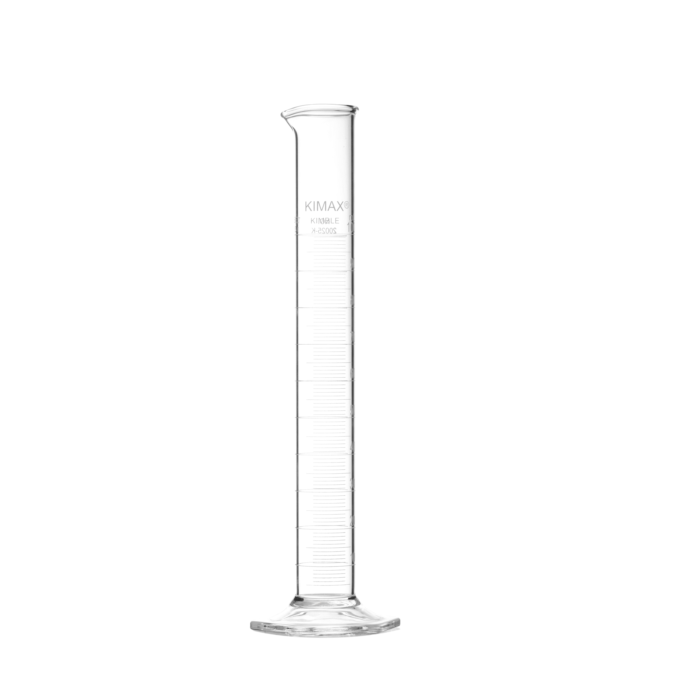 PROBETA GRADUADA DE 100ml CON BASE DE VIDRIO. KIMAX